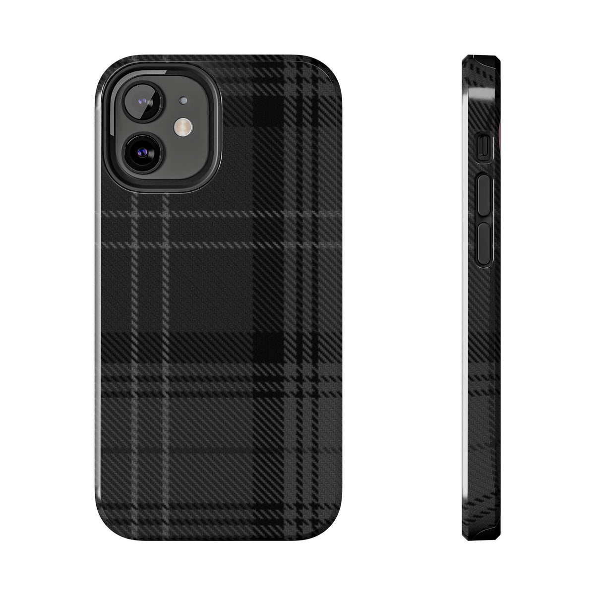 Black Plaid Gingham Phone Case