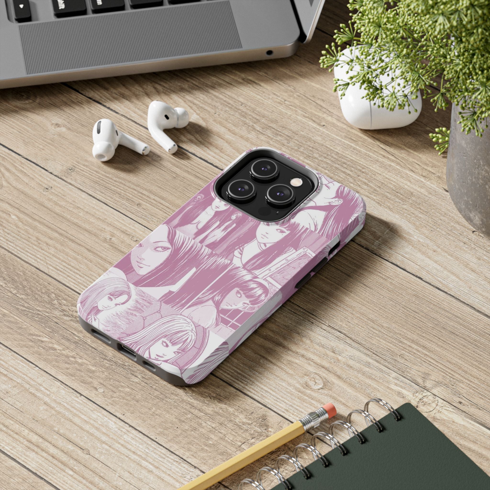 Cute Pink Anime Girl Comic BookPhone Case  - Tough Impact-Resistant Cases