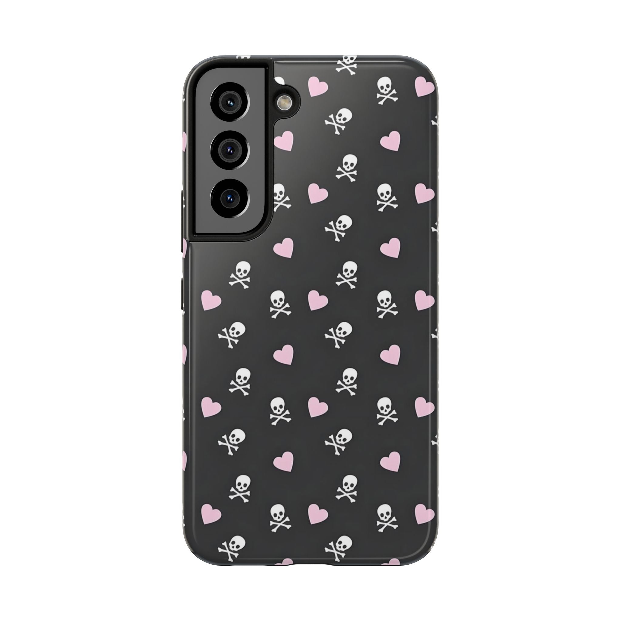 Cute Skulls and Hearts Phone Case  - Tough Impact-Resistant Case