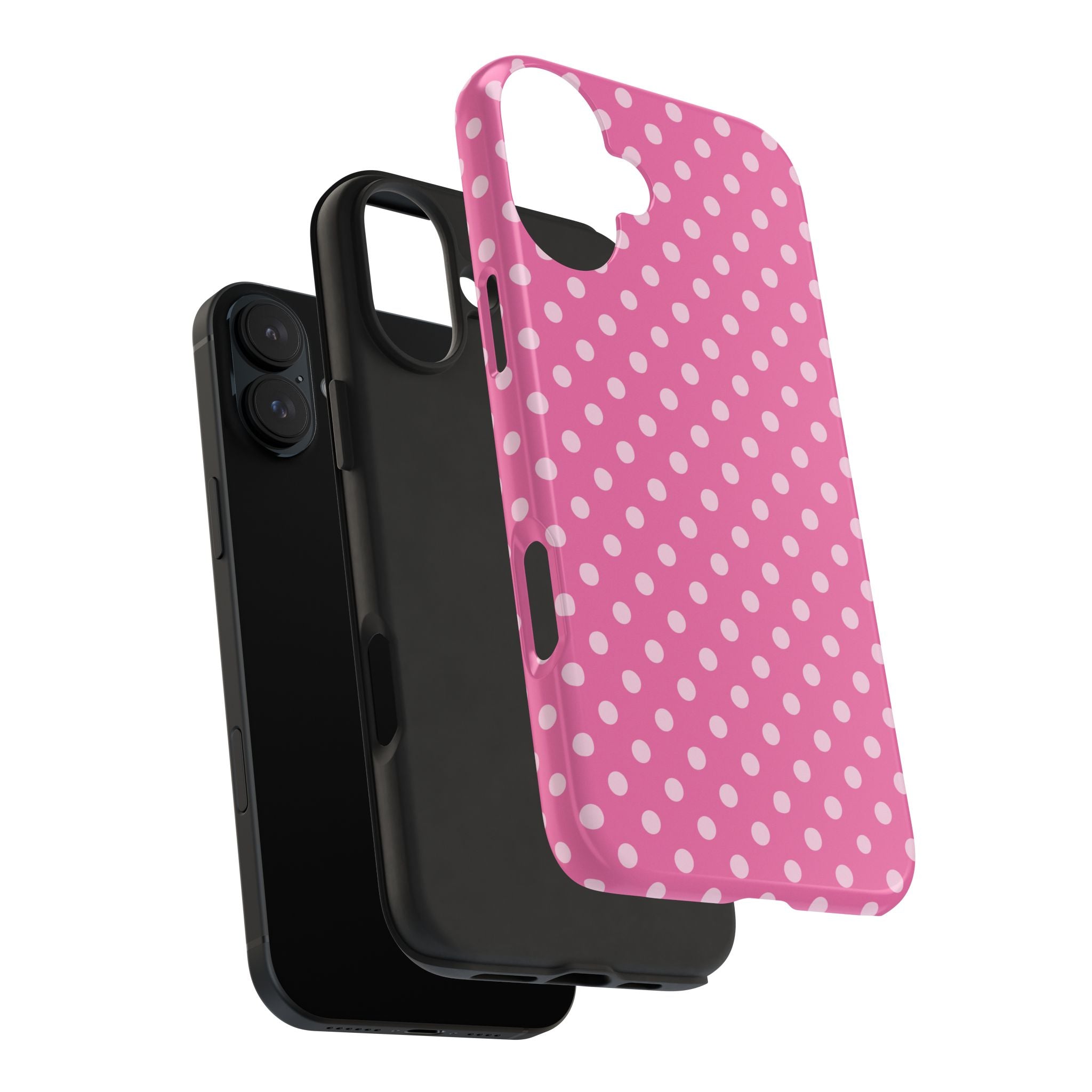 Pink on Pink Polka Dot Phone Case  - Tough Impact-Resistant Case