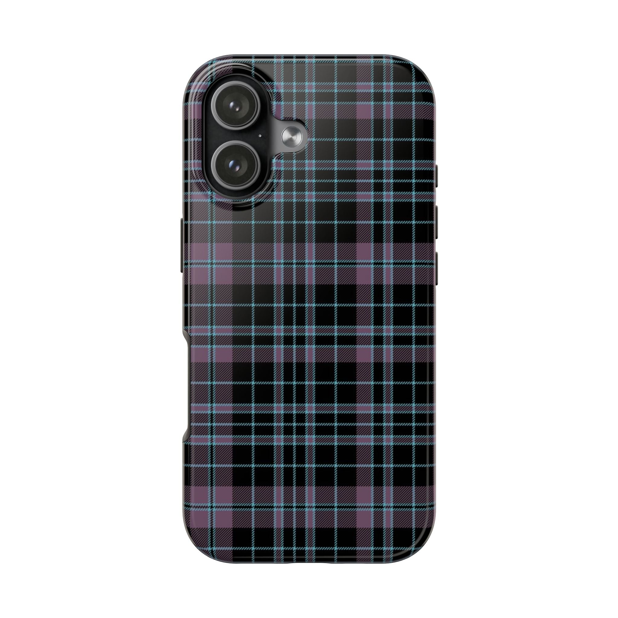 Punk Purple and Blue Plaid Phone Case