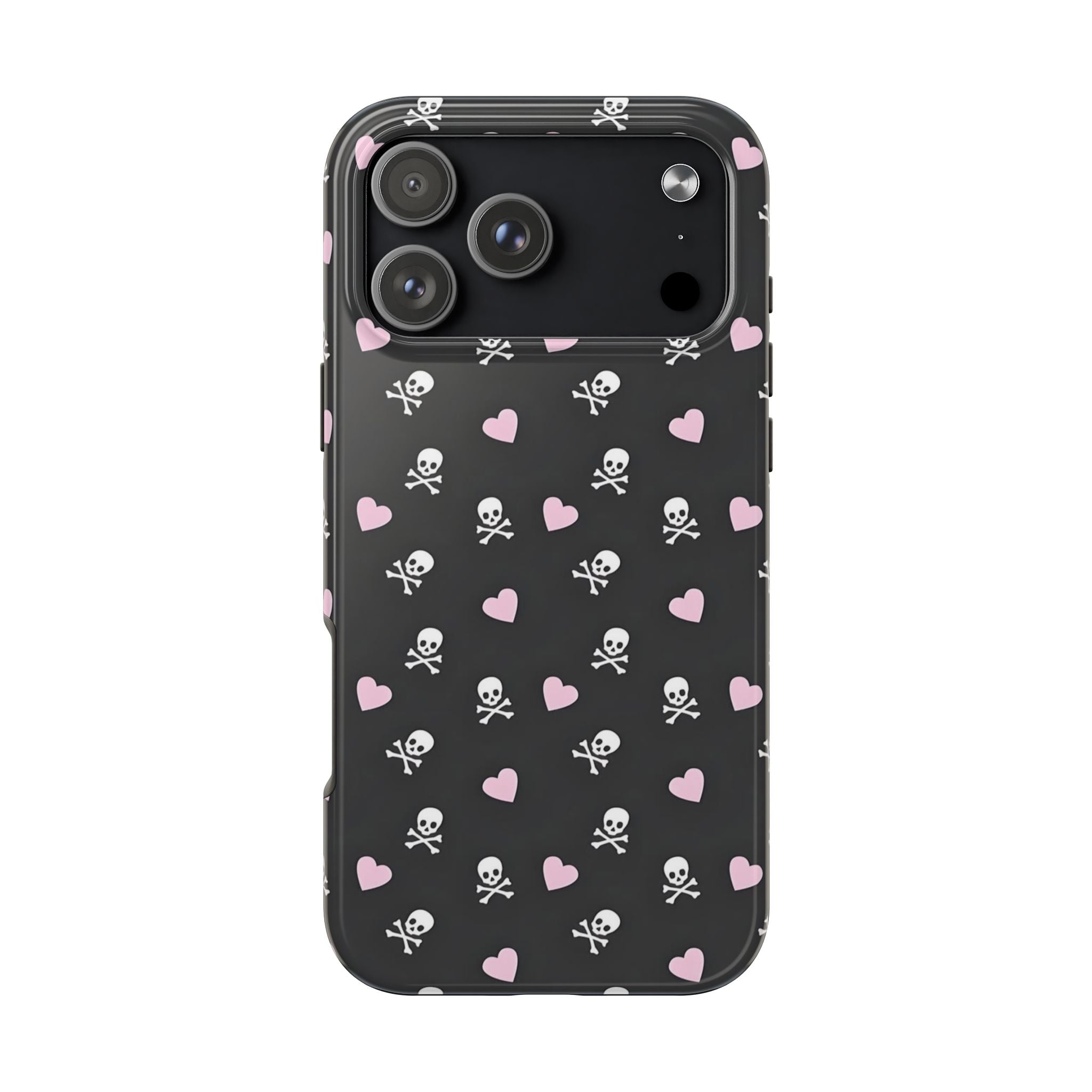 Cute Skulls and Hearts Phone Case  - Tough Impact-Resistant Case