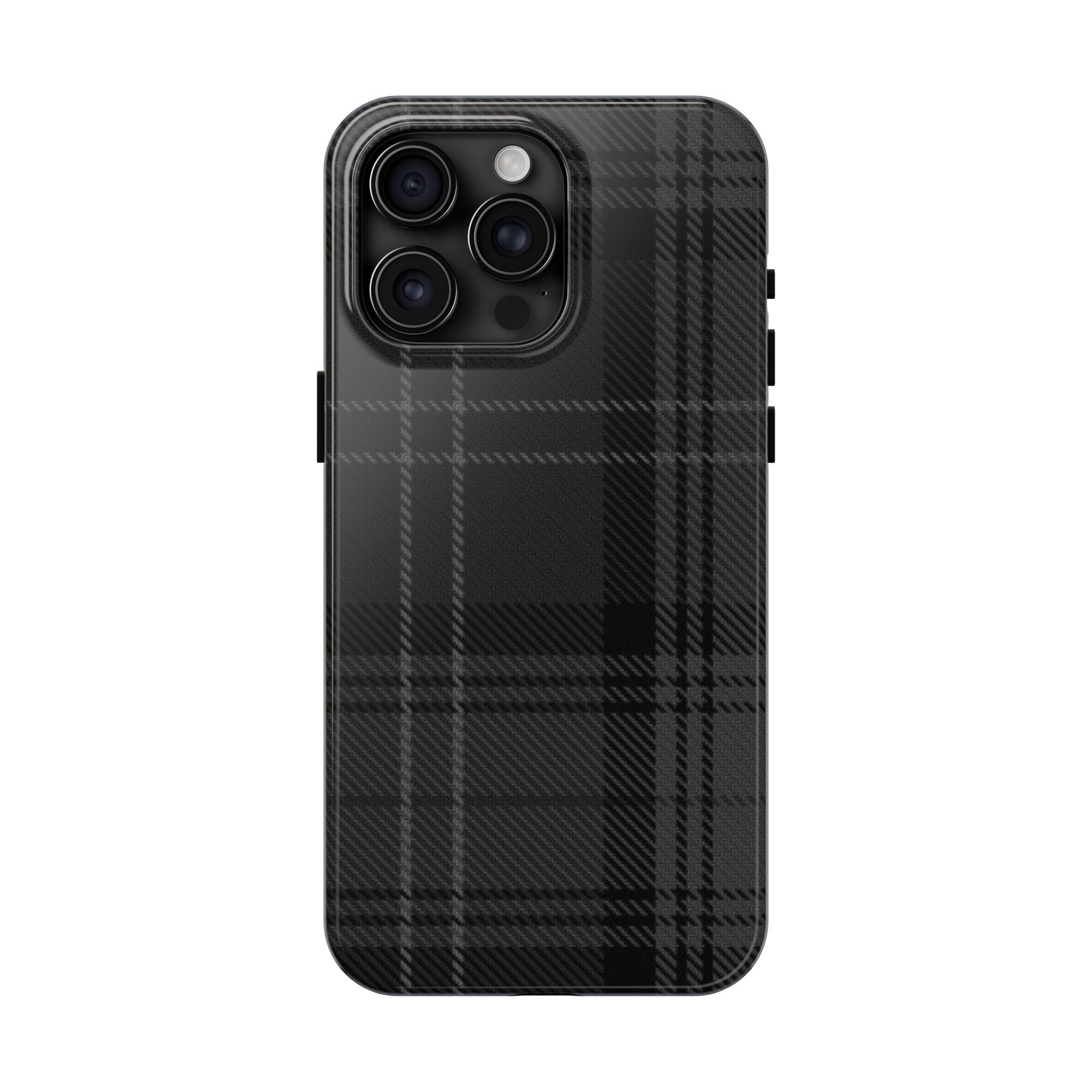 Black Plaid Phone Case  - Tough Impact-Resistant Case