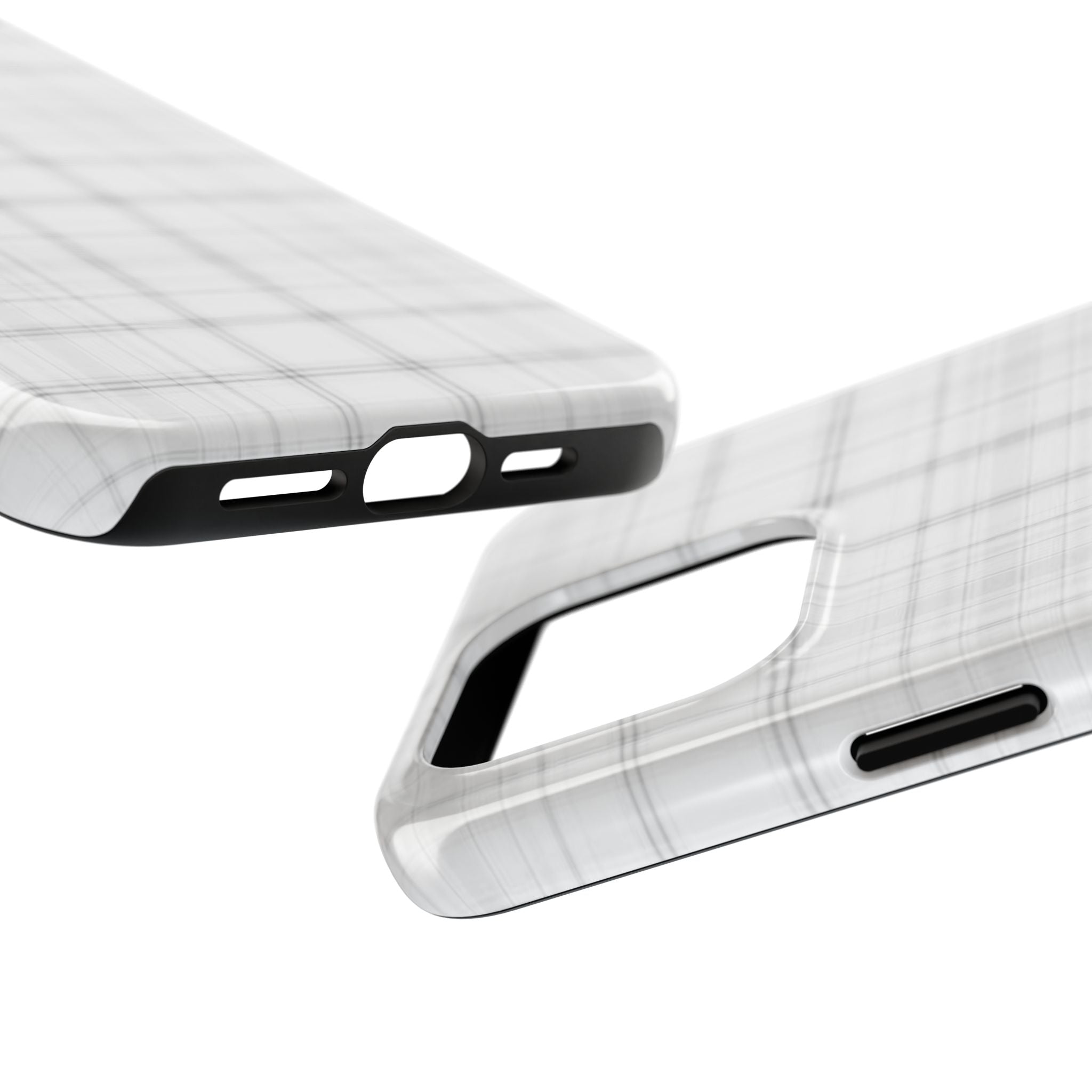 White Gingham Phone Case