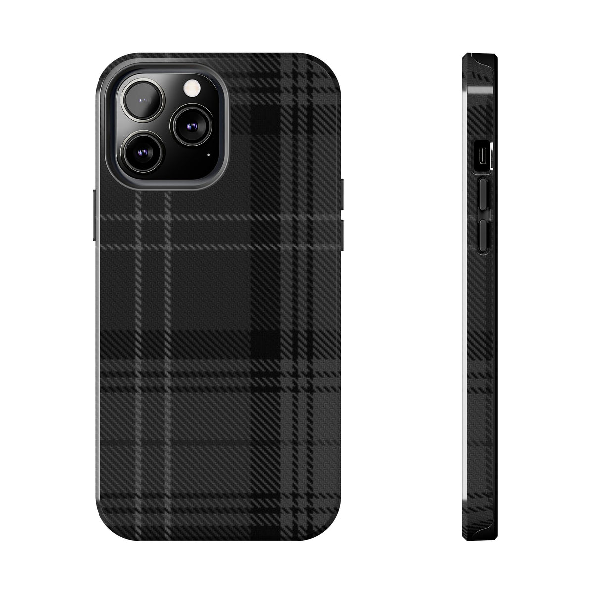 Black Plaid Gingham Phone Case