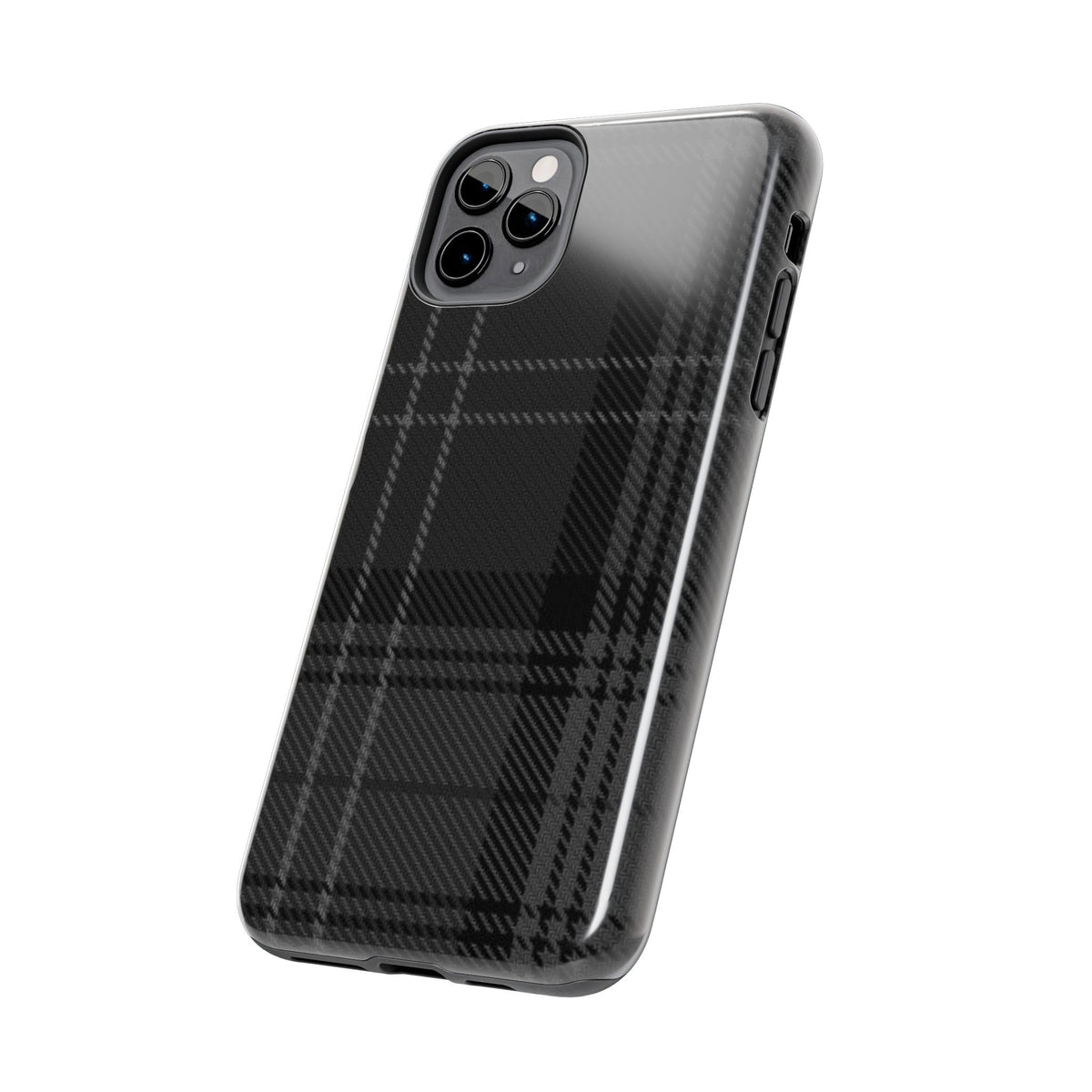 Black Plaid Gingham Phone Case