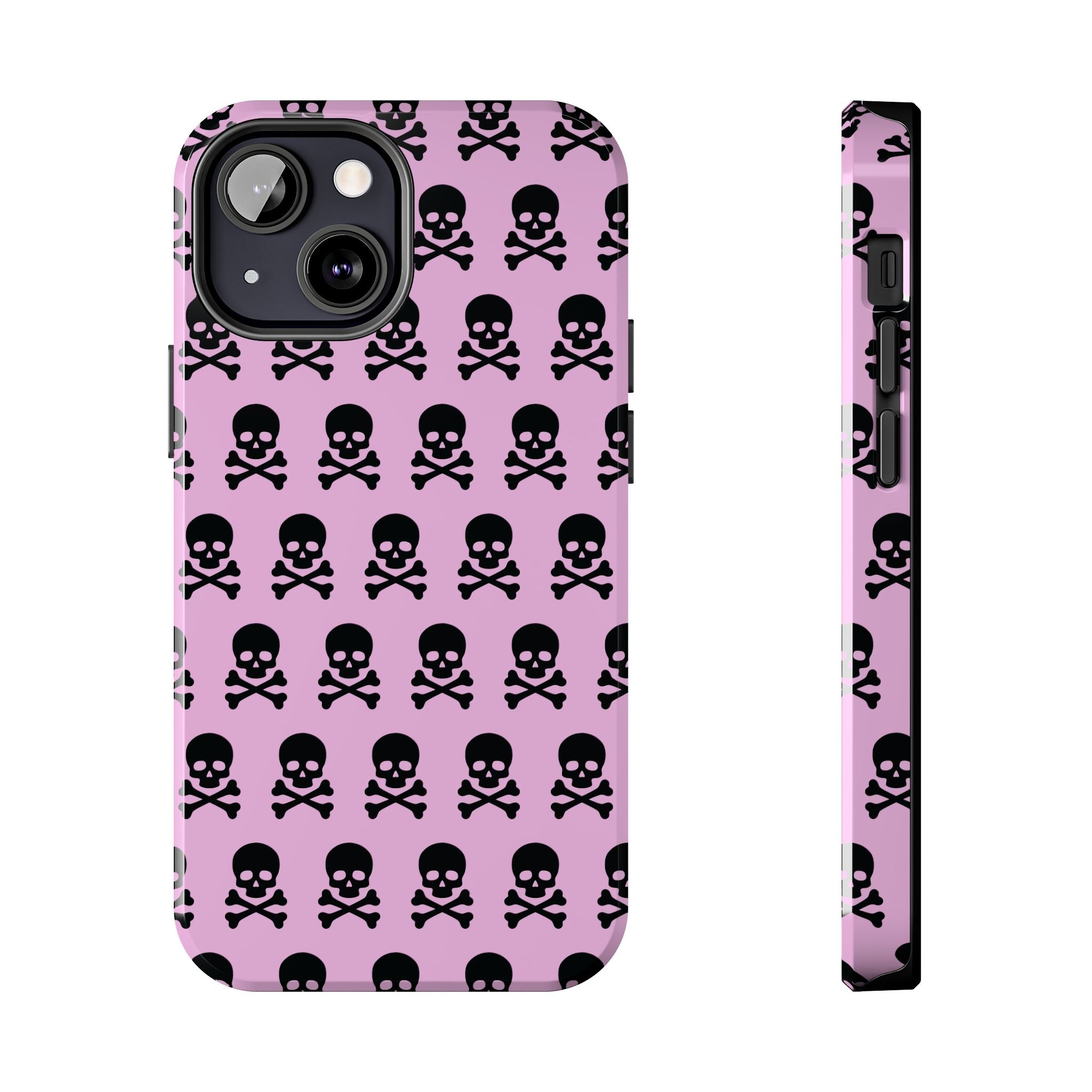 Pink Punk Skull Print Phone Case