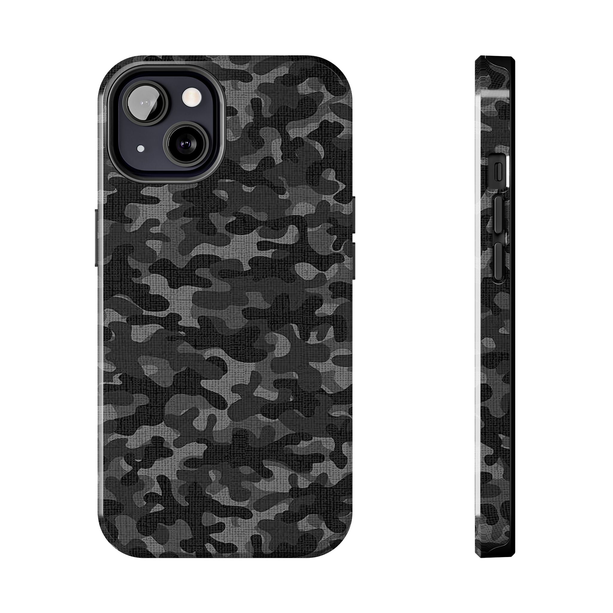 Black Camo Print Phone Case  - Tough Impact-Resistant Cases