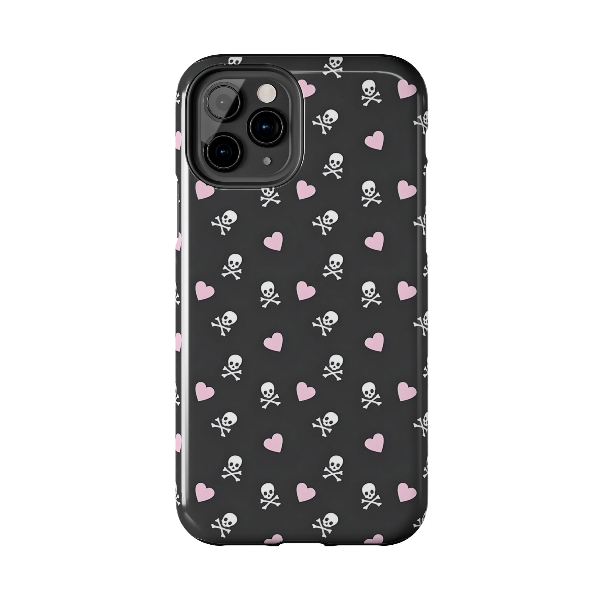 Cute Skulls and Hearts Phone Case  - Tough Impact-Resistant Case