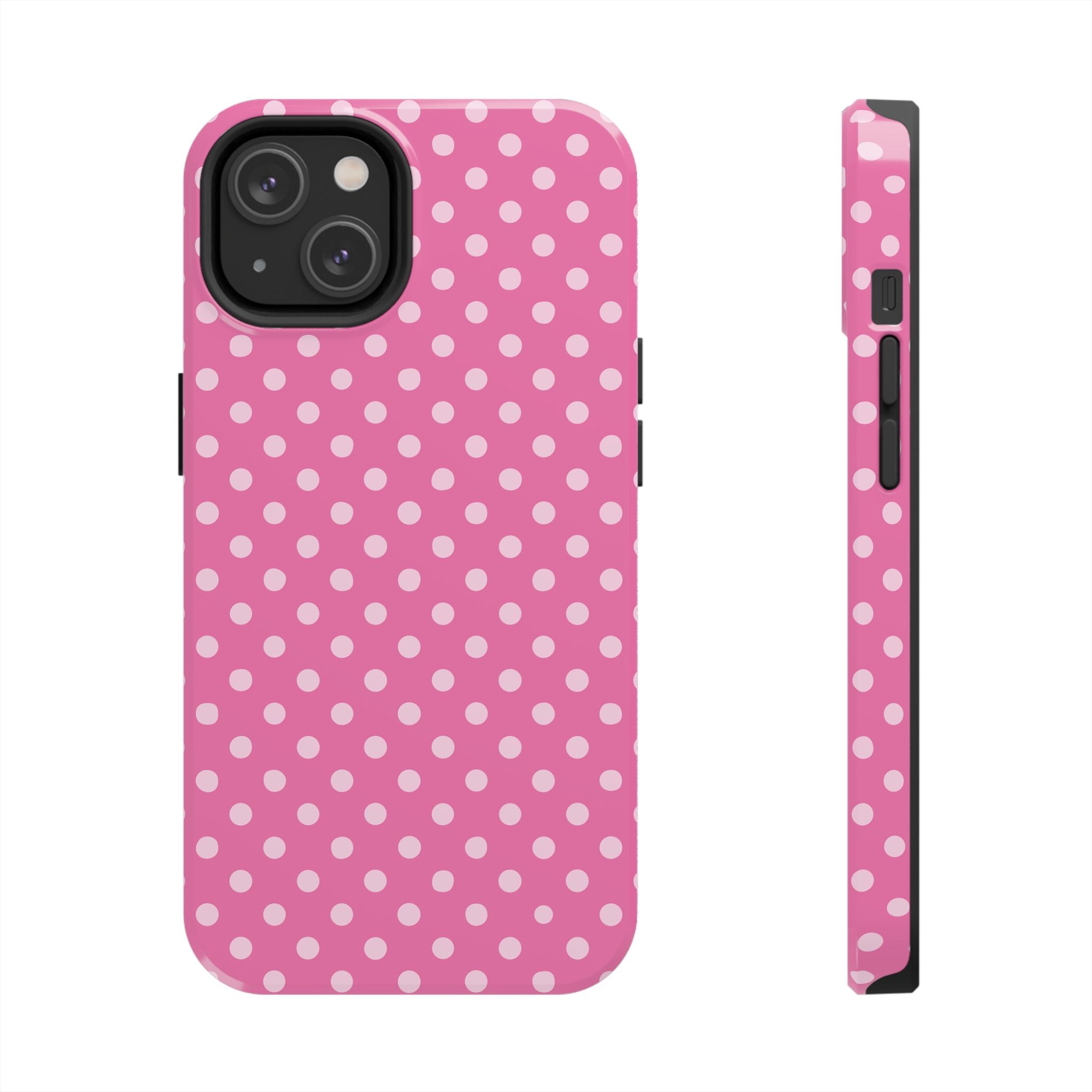 Pink on Pink Polka Dot Phone Case  - Tough Impact-Resistant Case