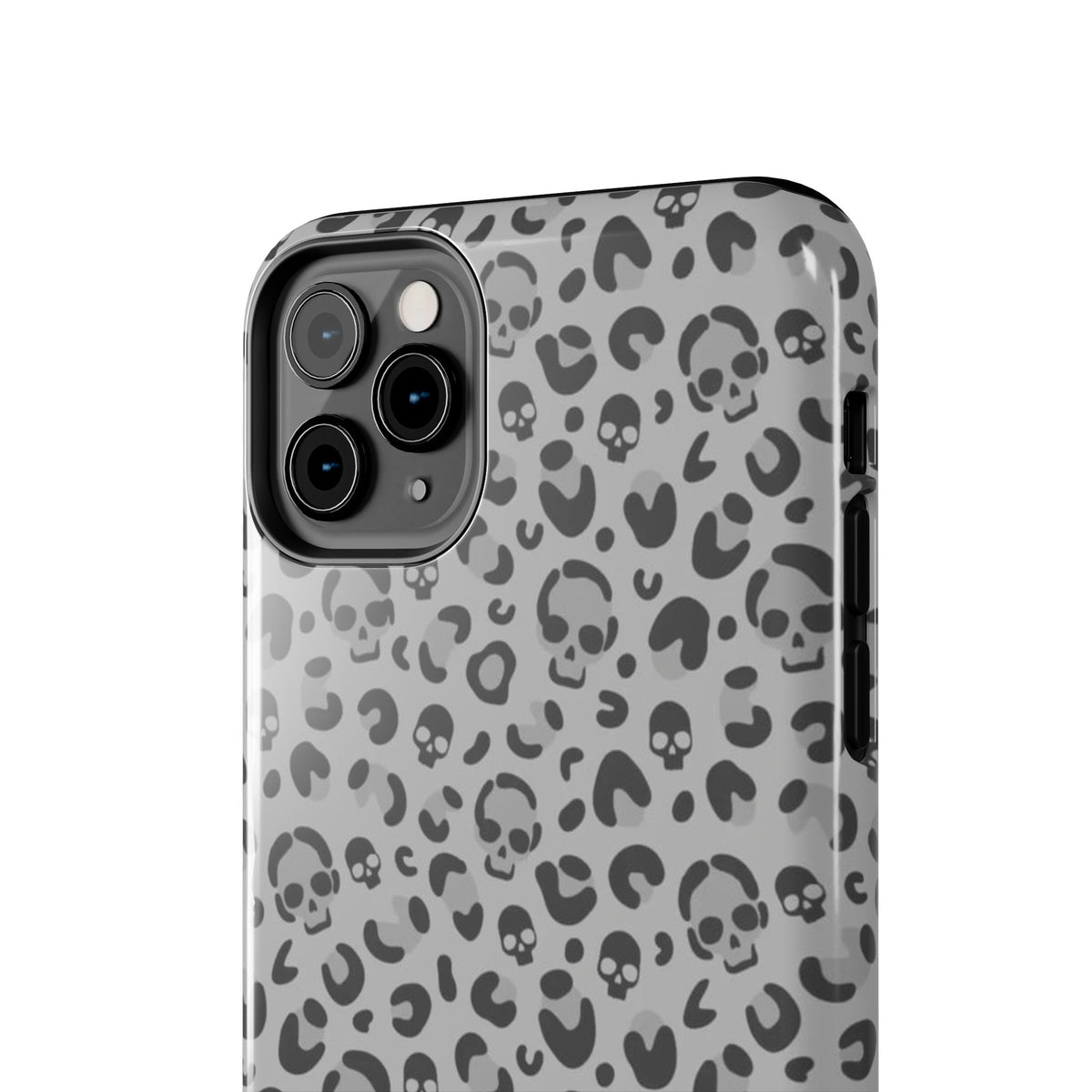 Skull Cheetah Grey Leopard Phone Case