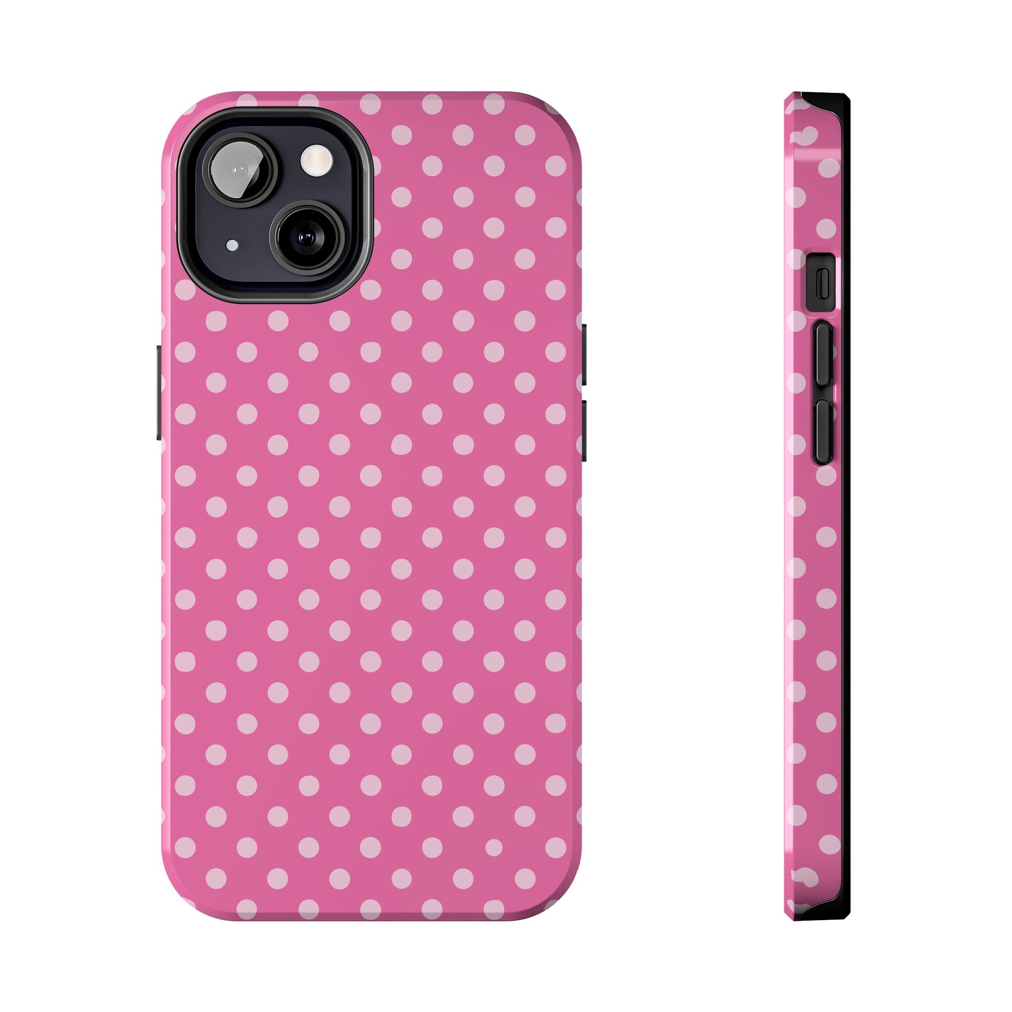 Pink on Pink Polka Dot Phone Case  - Tough Impact-Resistant Case