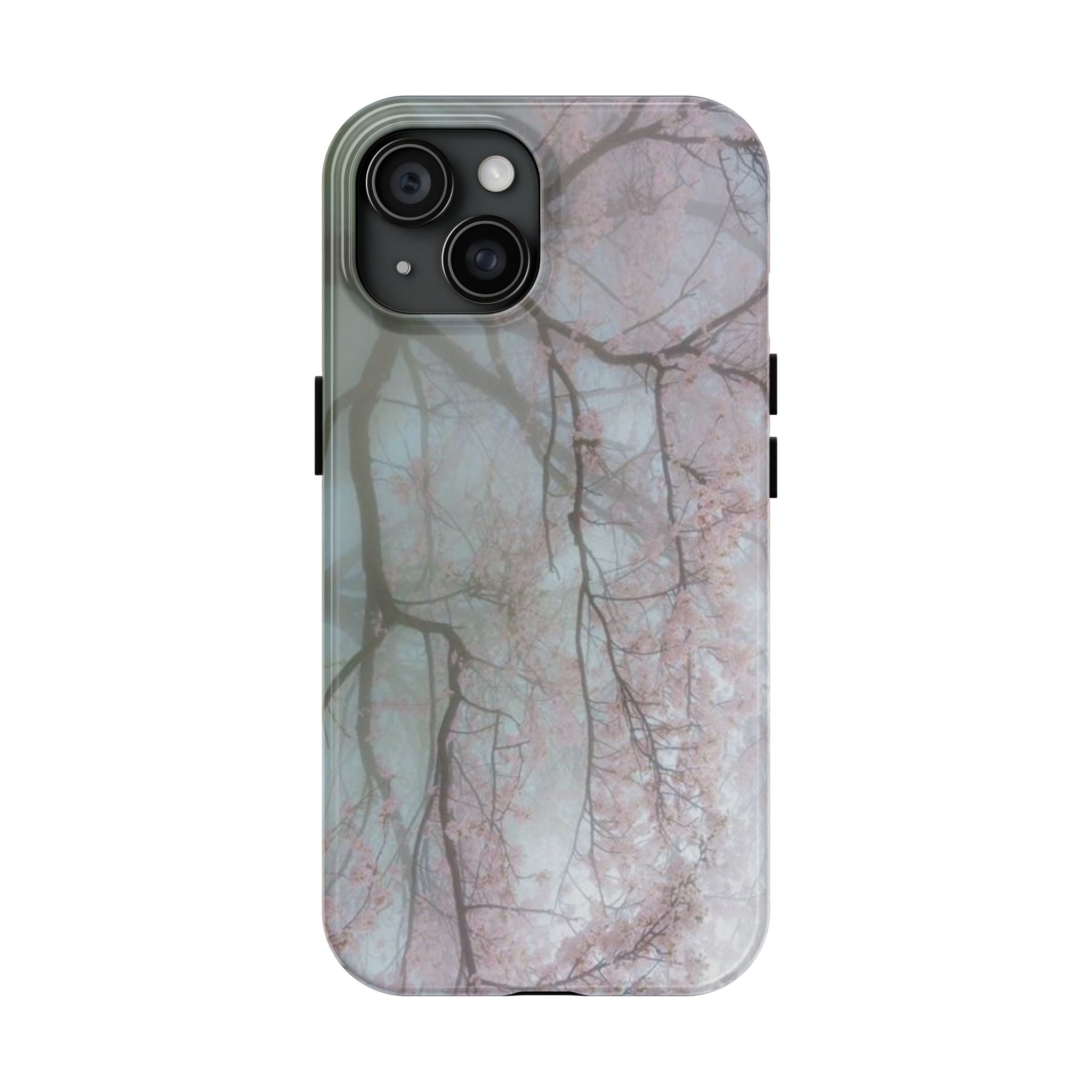 Foggy Cherry Blossom Cyber Phone Case  - Tough Impact-Resistant Case