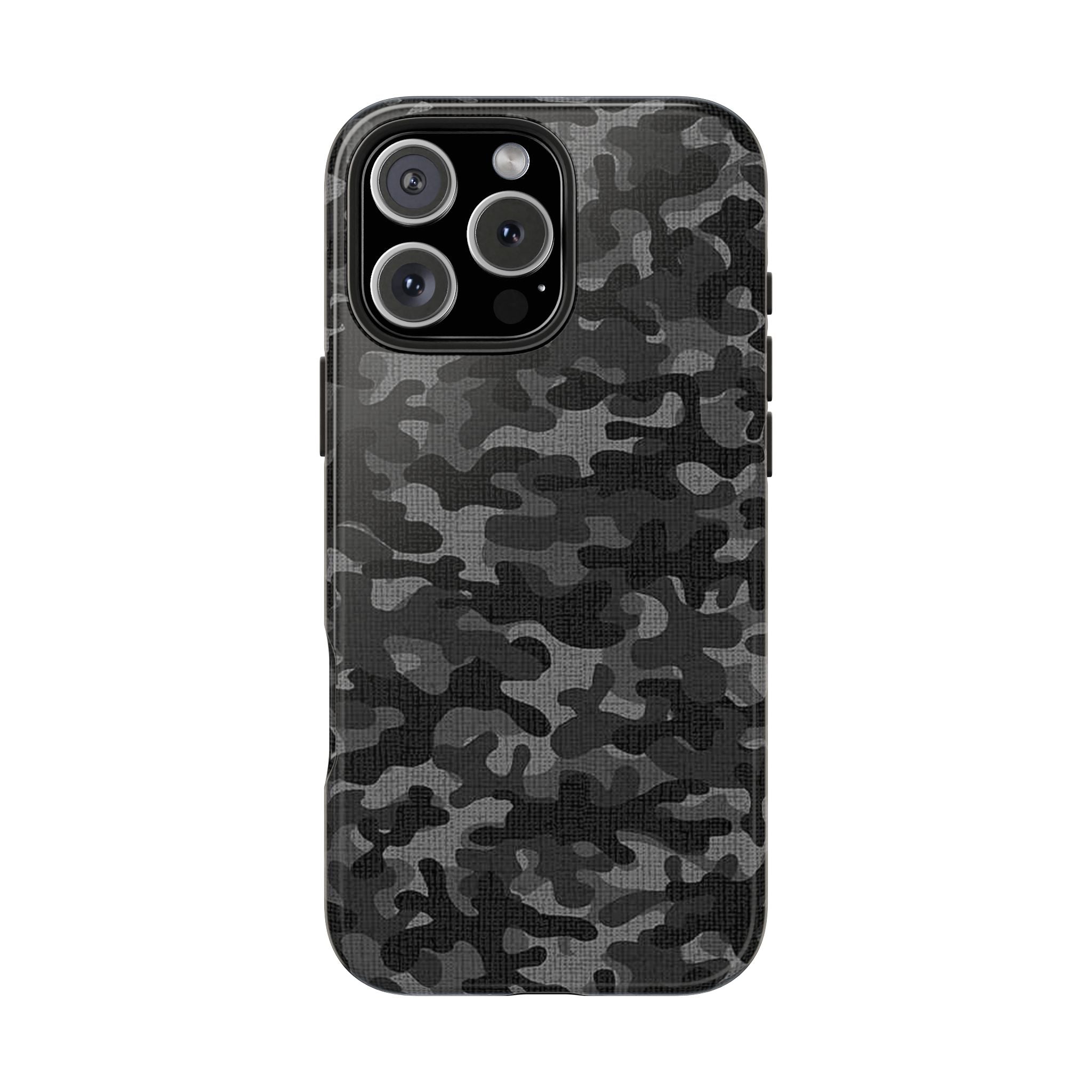 Black Camo Print Phone Case  - Tough Impact-Resistant Cases