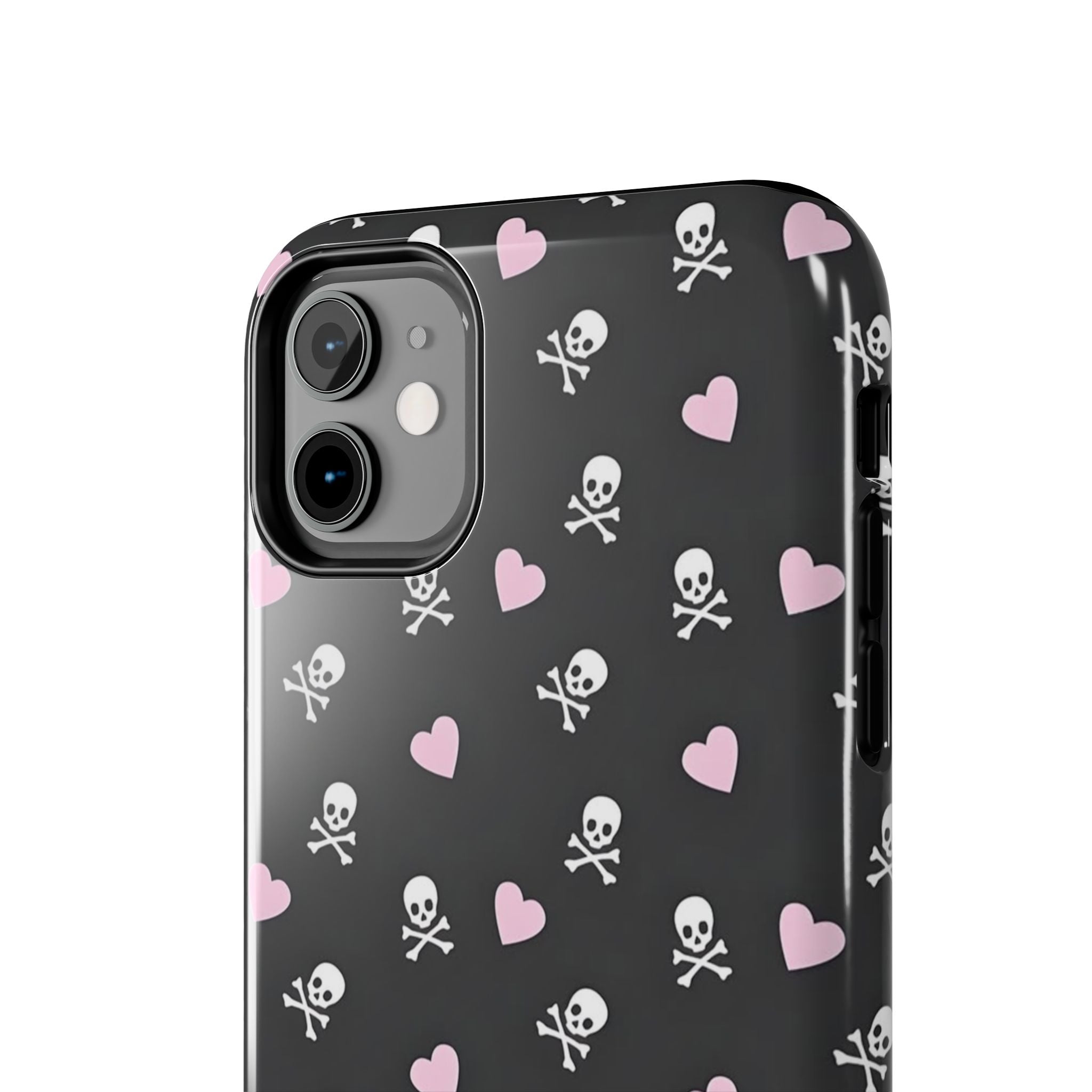 Cute Skulls and Hearts Phone Case  - Tough Impact-Resistant Case
