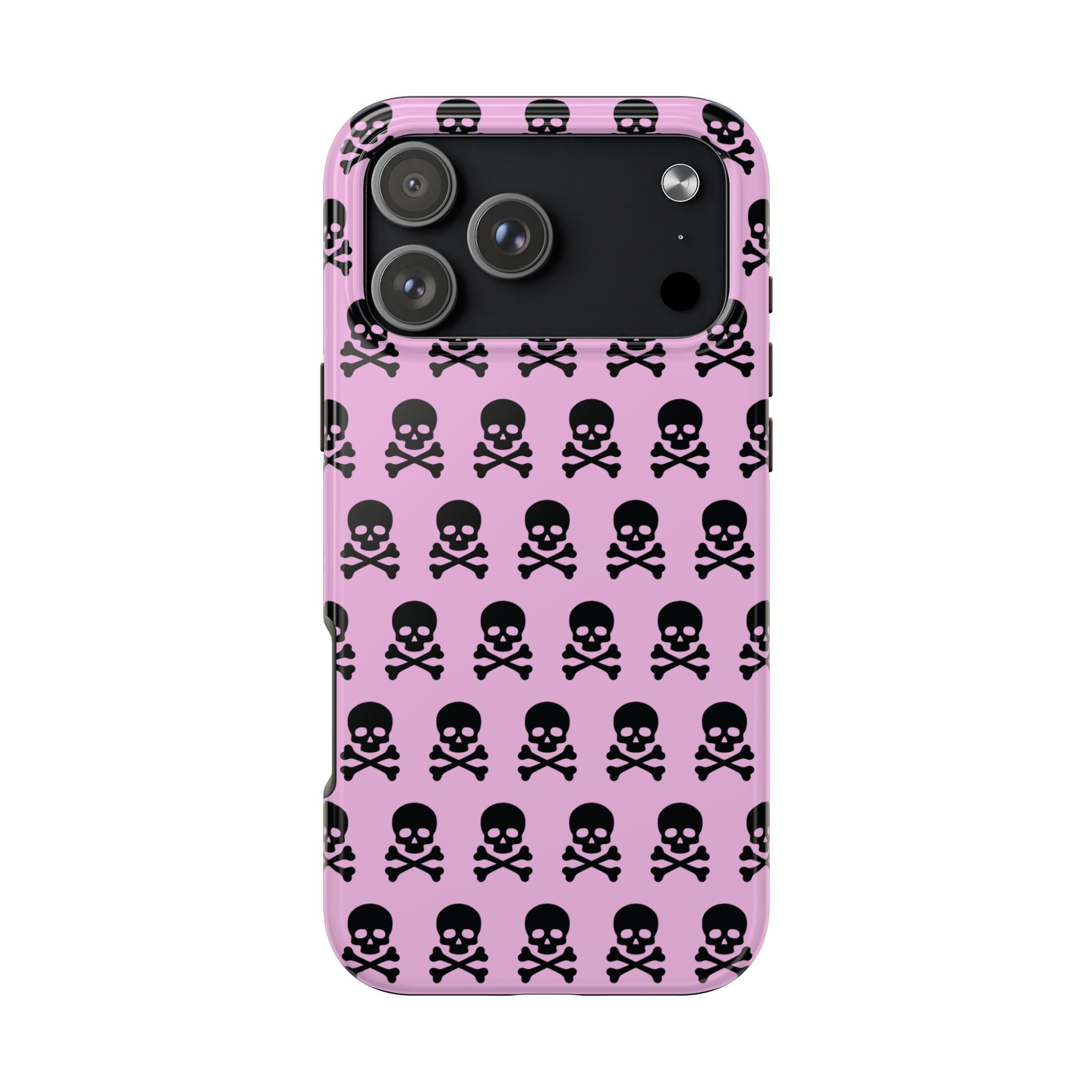 Pink Punk Skull Print Phone Case