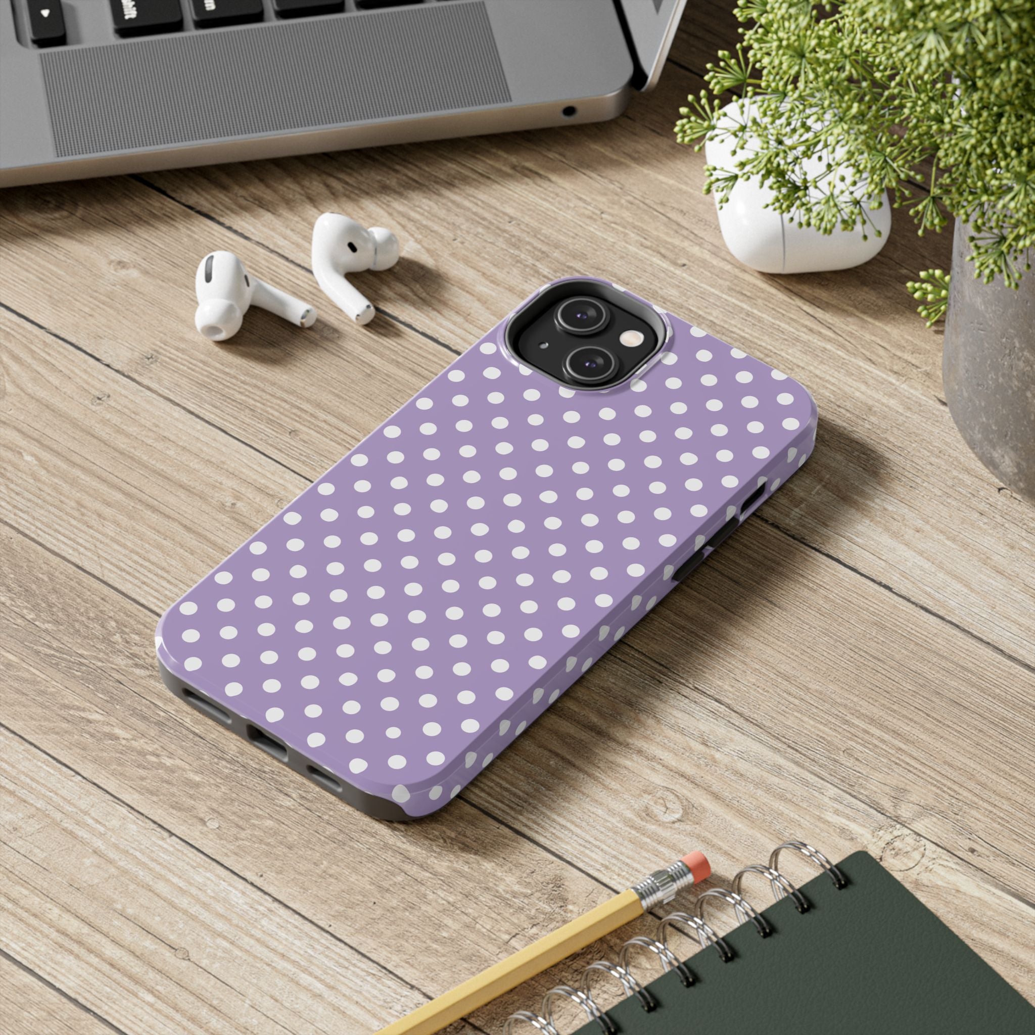 Purple Polka Dot Phone Case  - Tough Impact-Resistant Case
