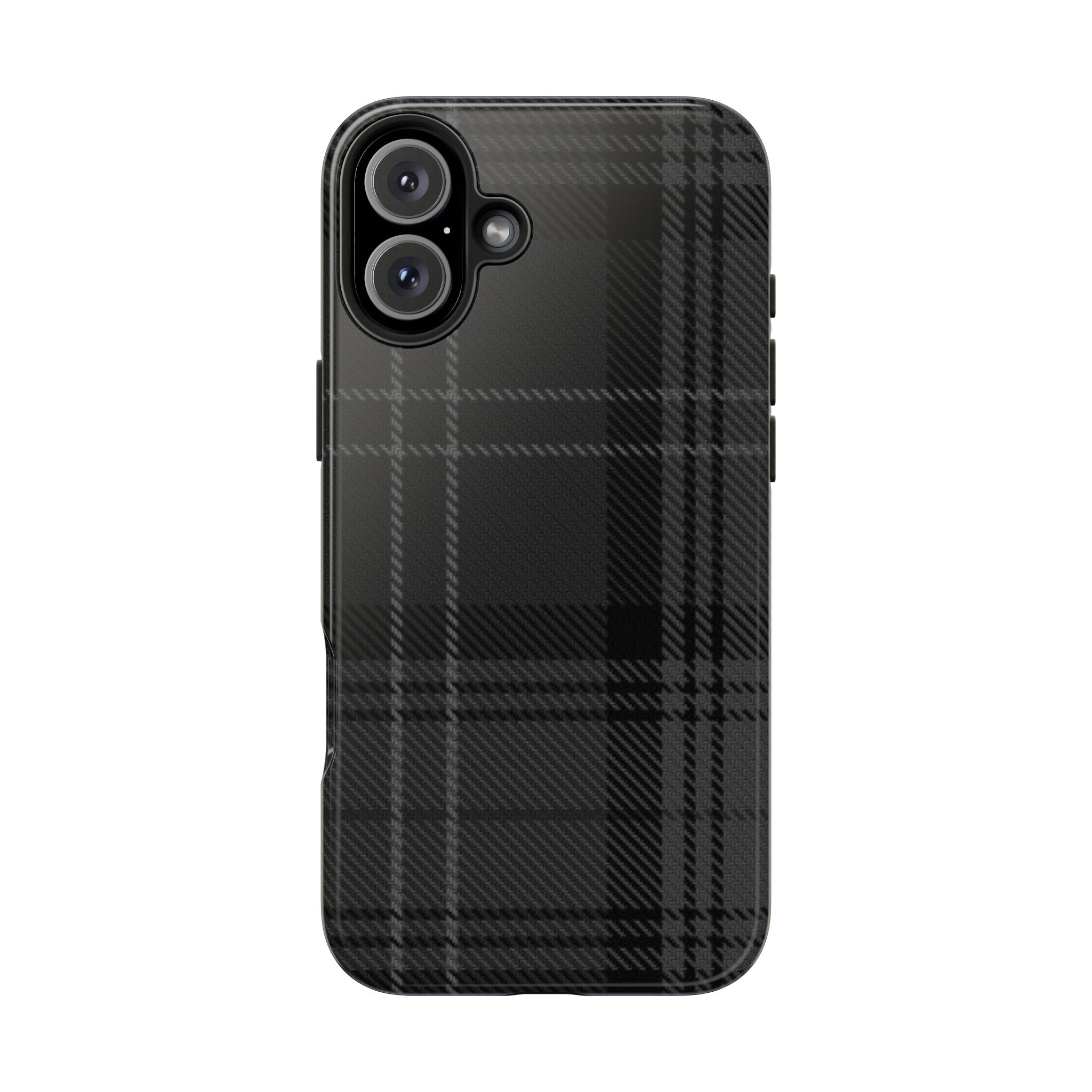 Black Plaid Phone Case  - Tough Impact-Resistant Case