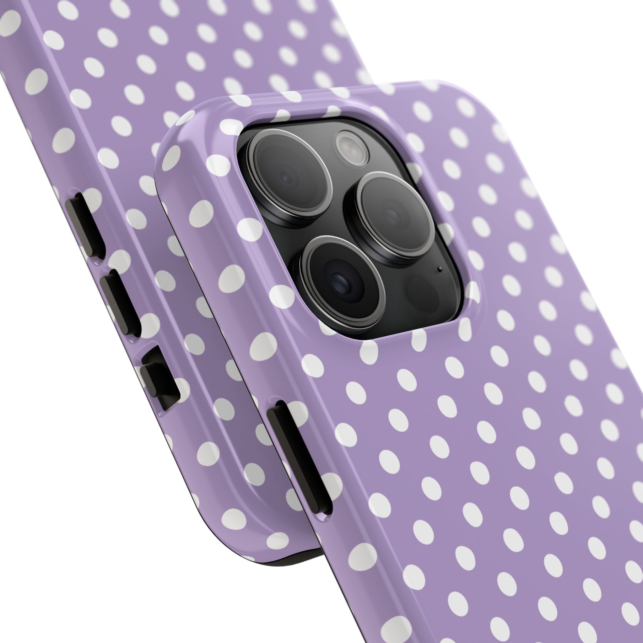 Purple Polka Dot Phone Case  - Tough Impact-Resistant Case