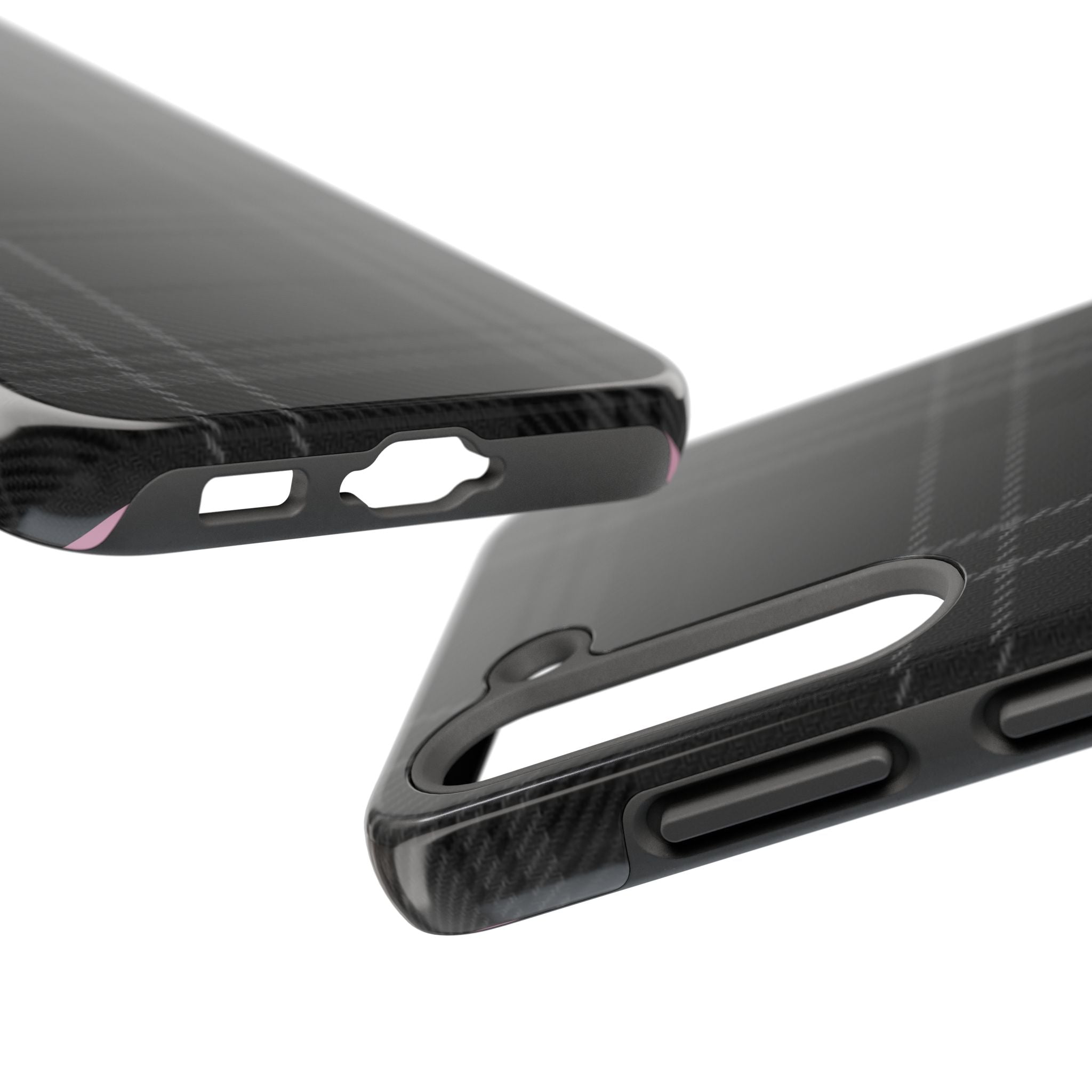Black Plaid Phone Case  - Tough Impact-Resistant Case