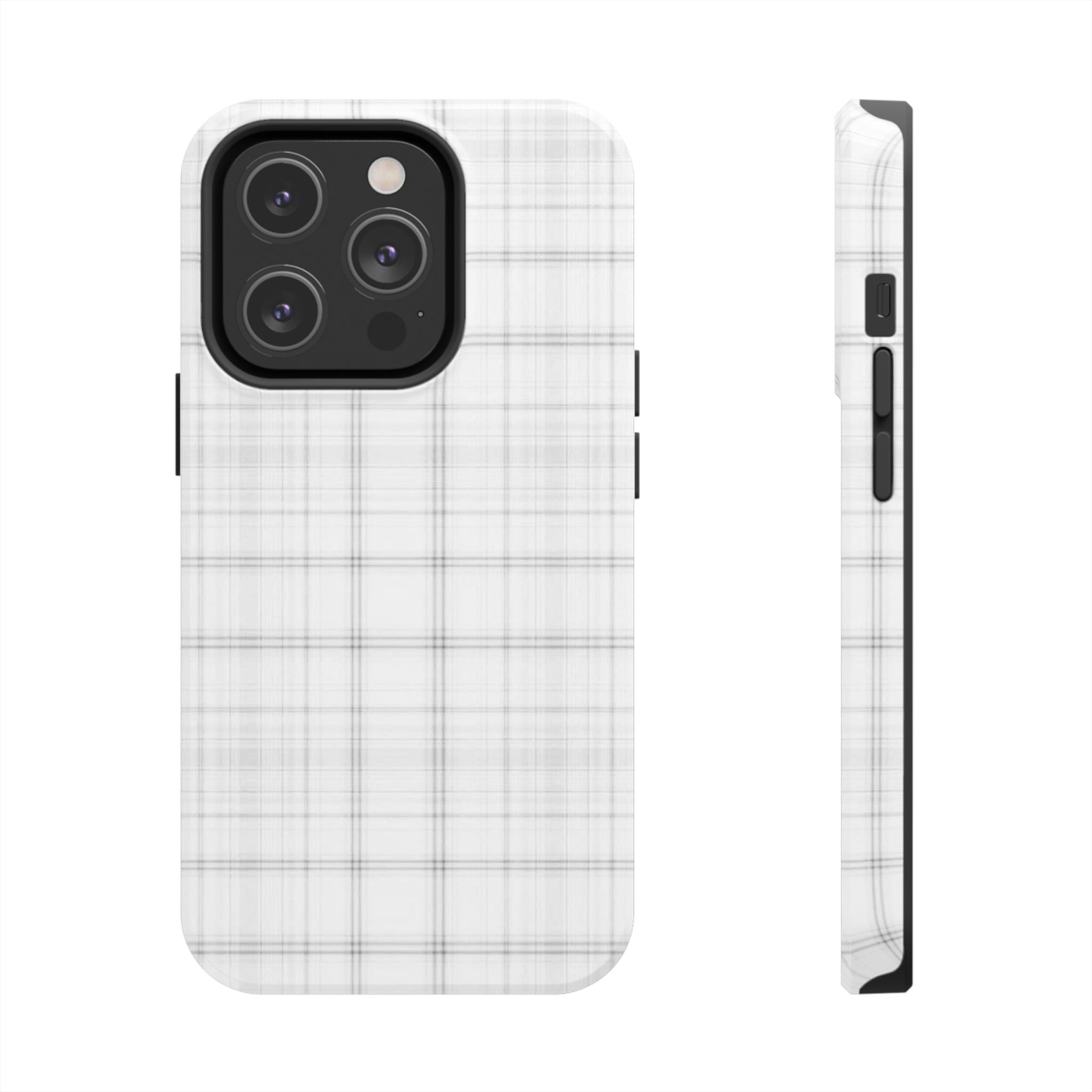 White Gingham Phone Case