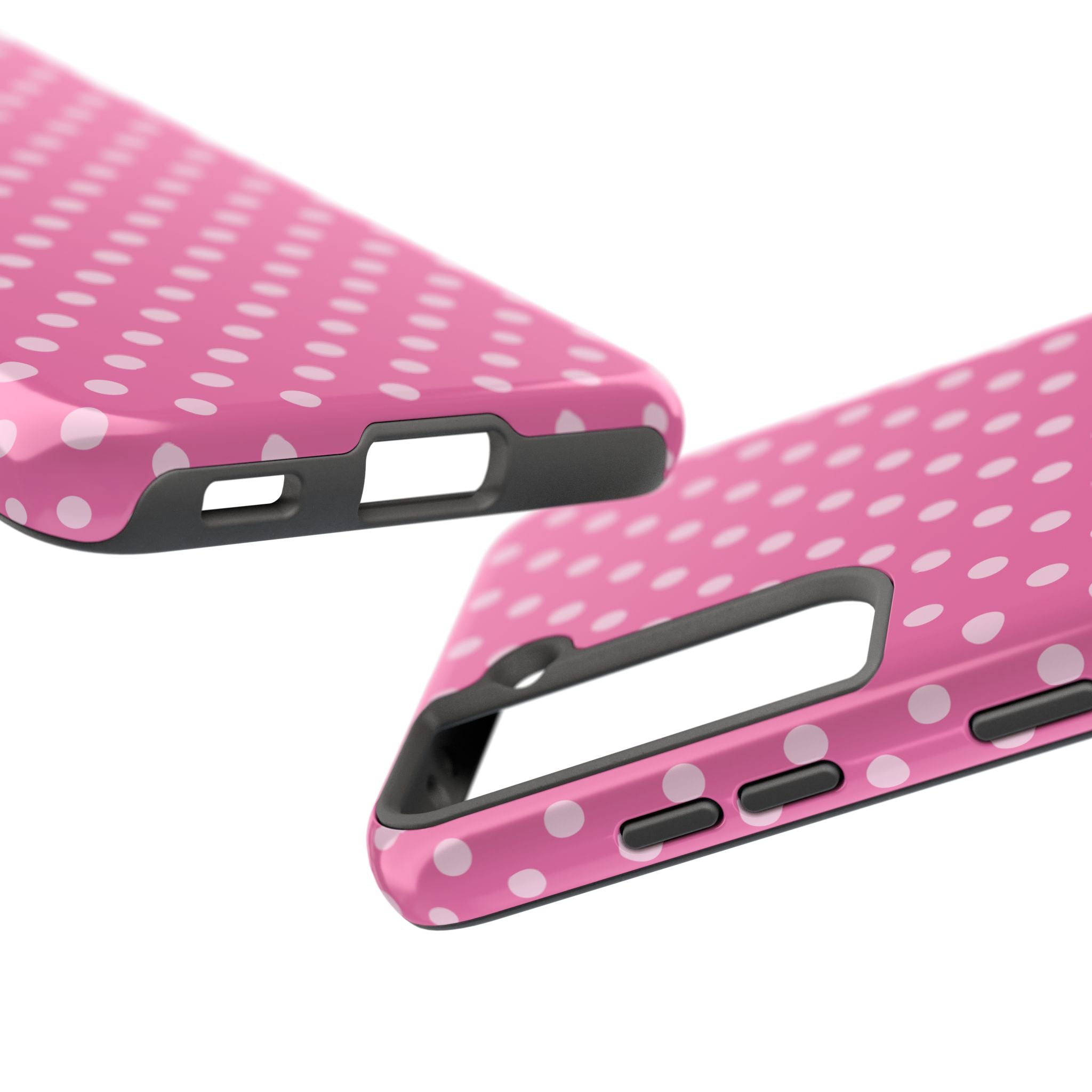 Pink on Pink Polka Dot Phone Case  - Tough Impact-Resistant Case