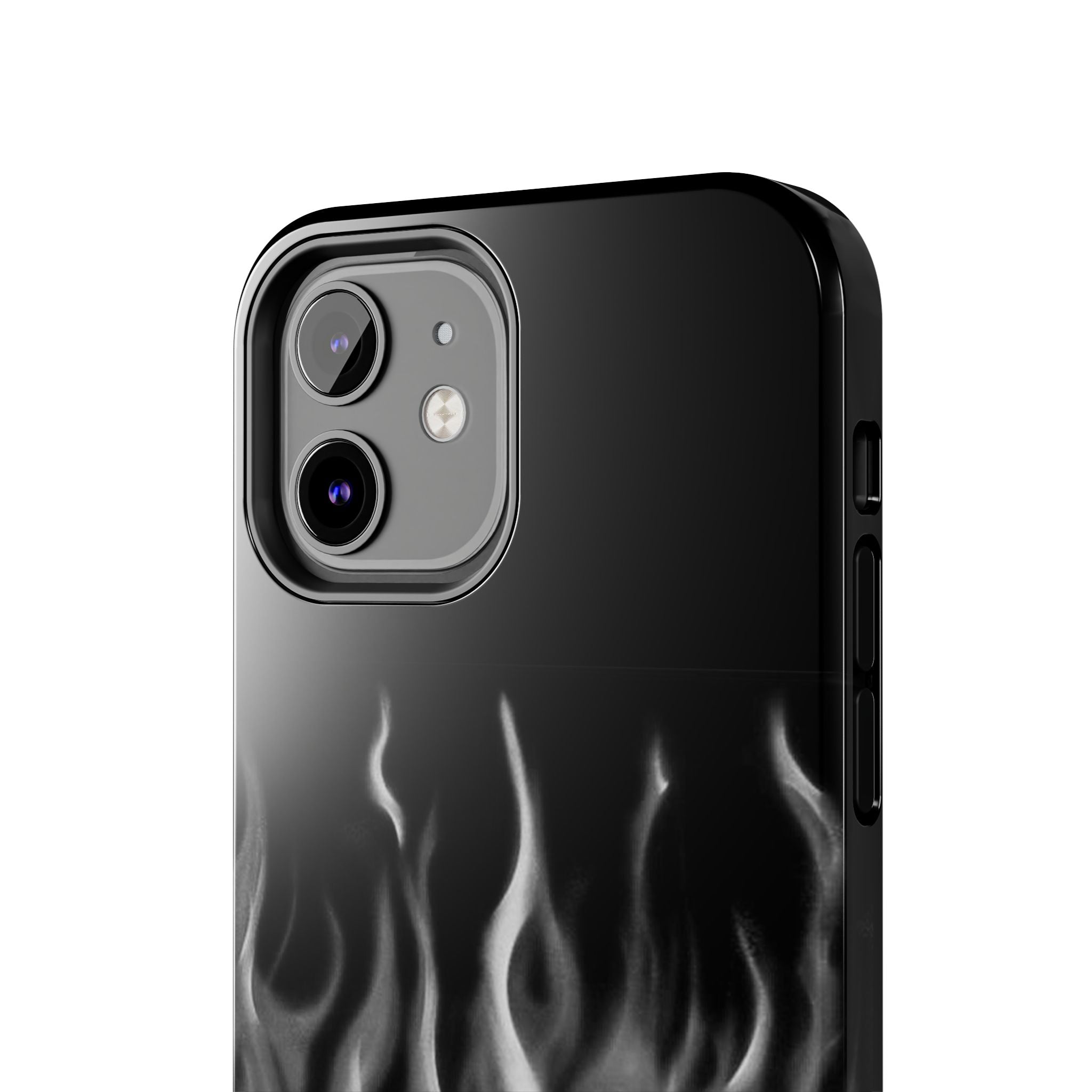 White Airbrush Flames Phone Case  - Tough Impact-Resistant Case