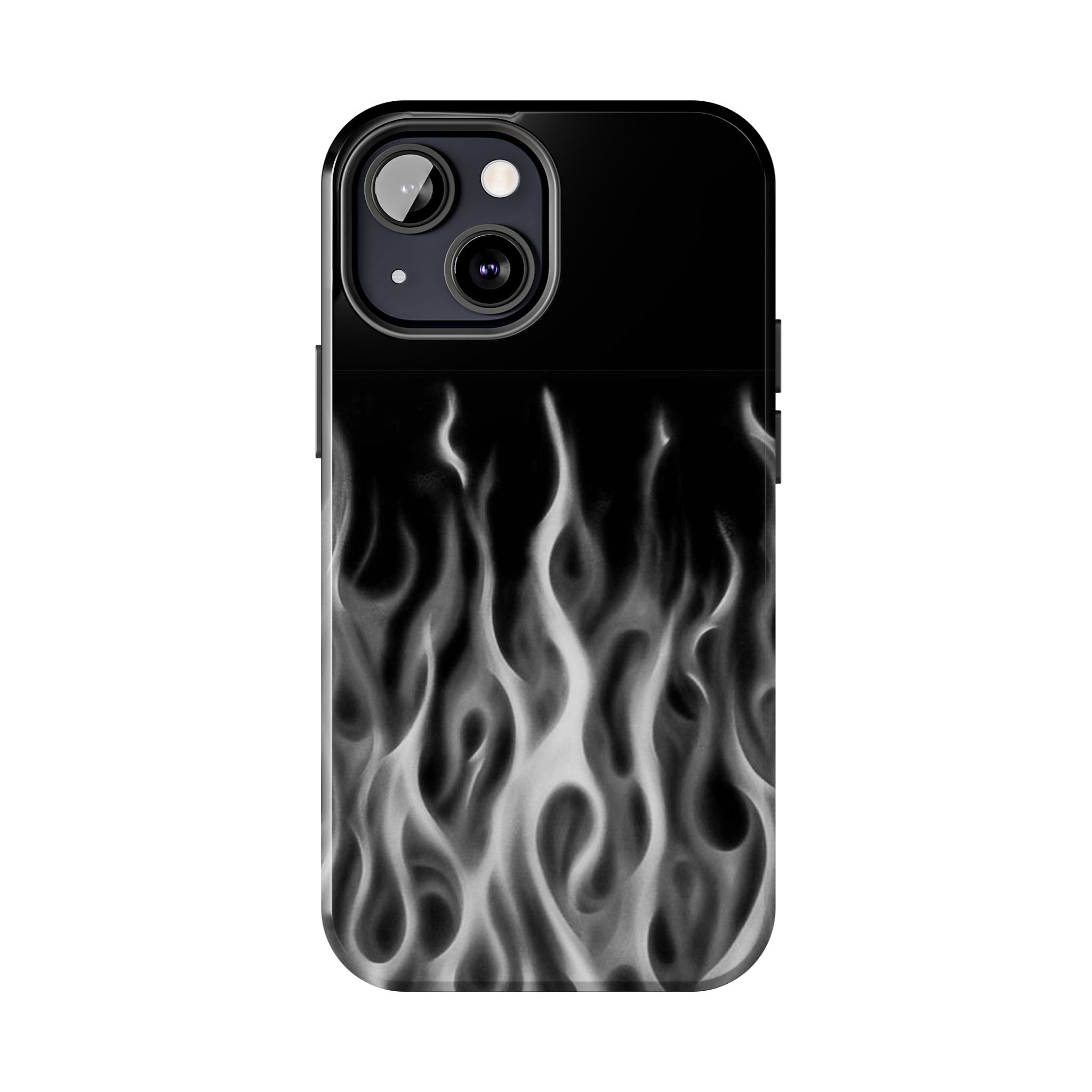 White Airbrush Flames Phone Case  - Tough Impact-Resistant Case