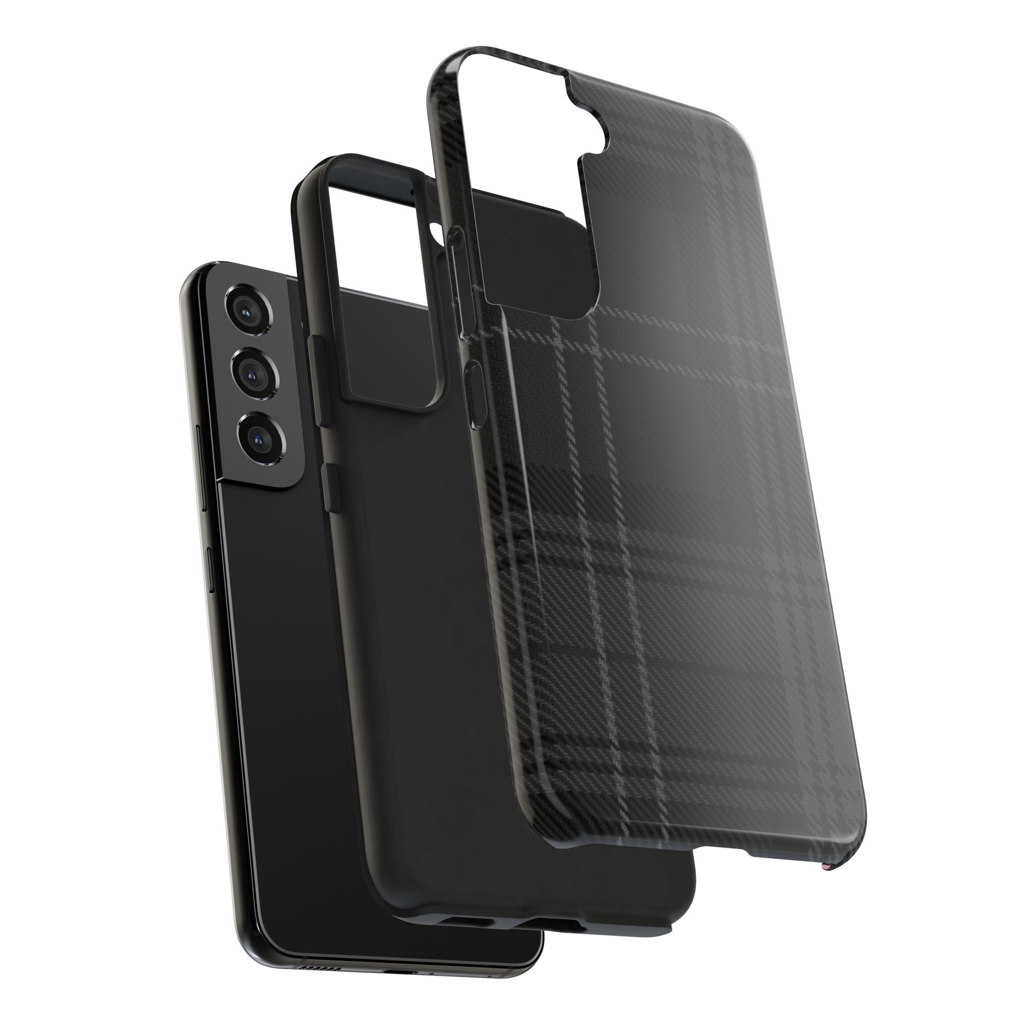 Black Plaid Phone Case  - Tough Impact-Resistant Case