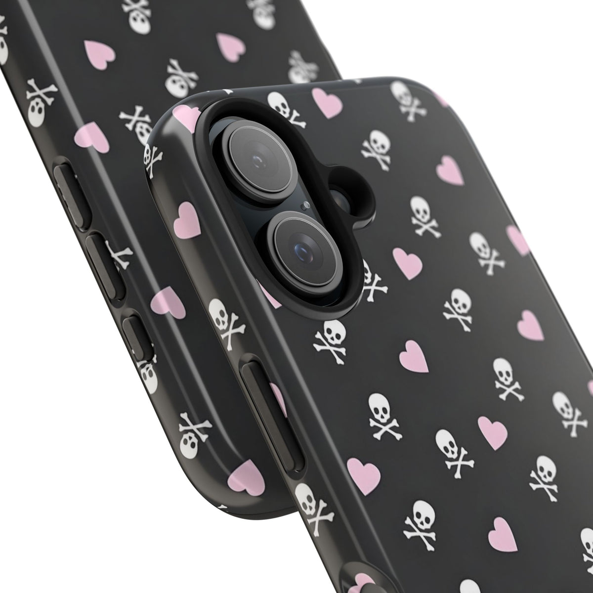 Cute Skulls and Hearts Phone Case  - Tough Impact-Resistant Case