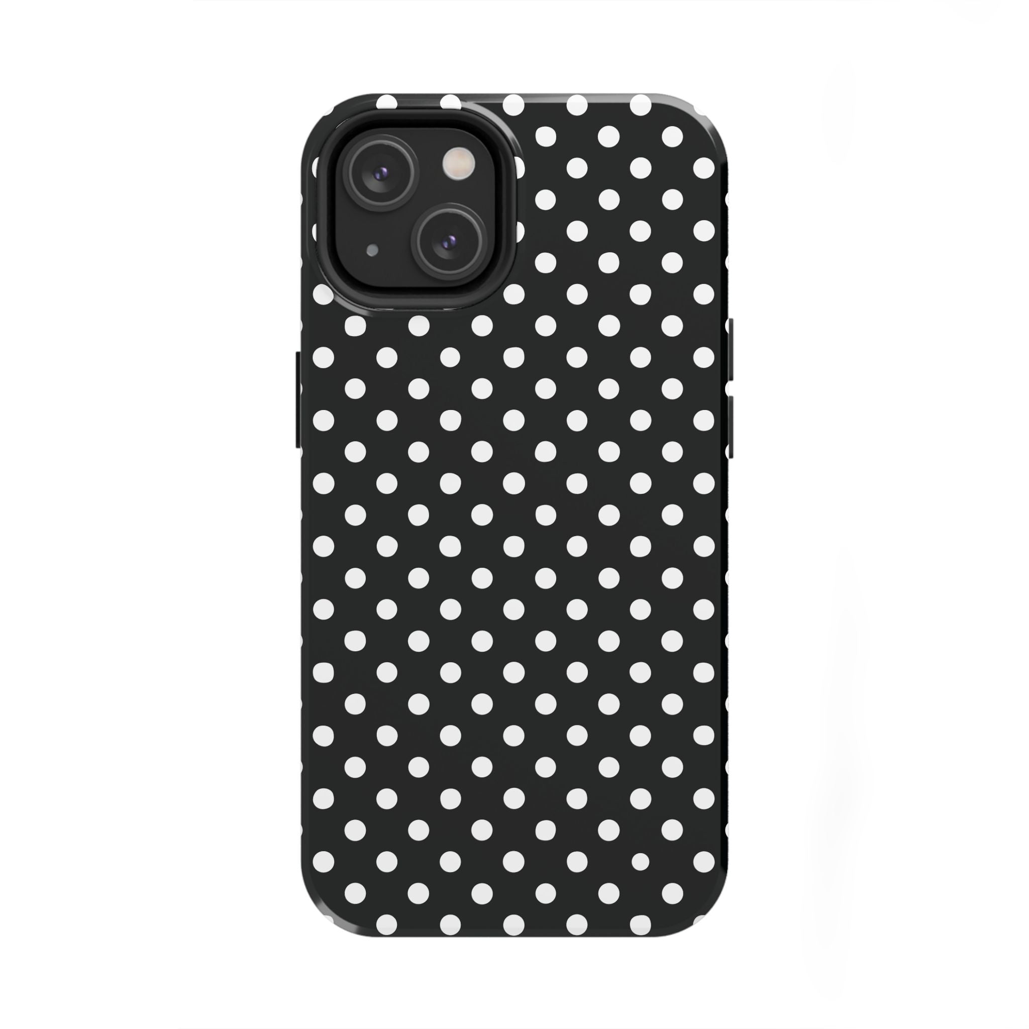Black and White Polka Dot Phone Case  - Tough Impact-Resistant Case