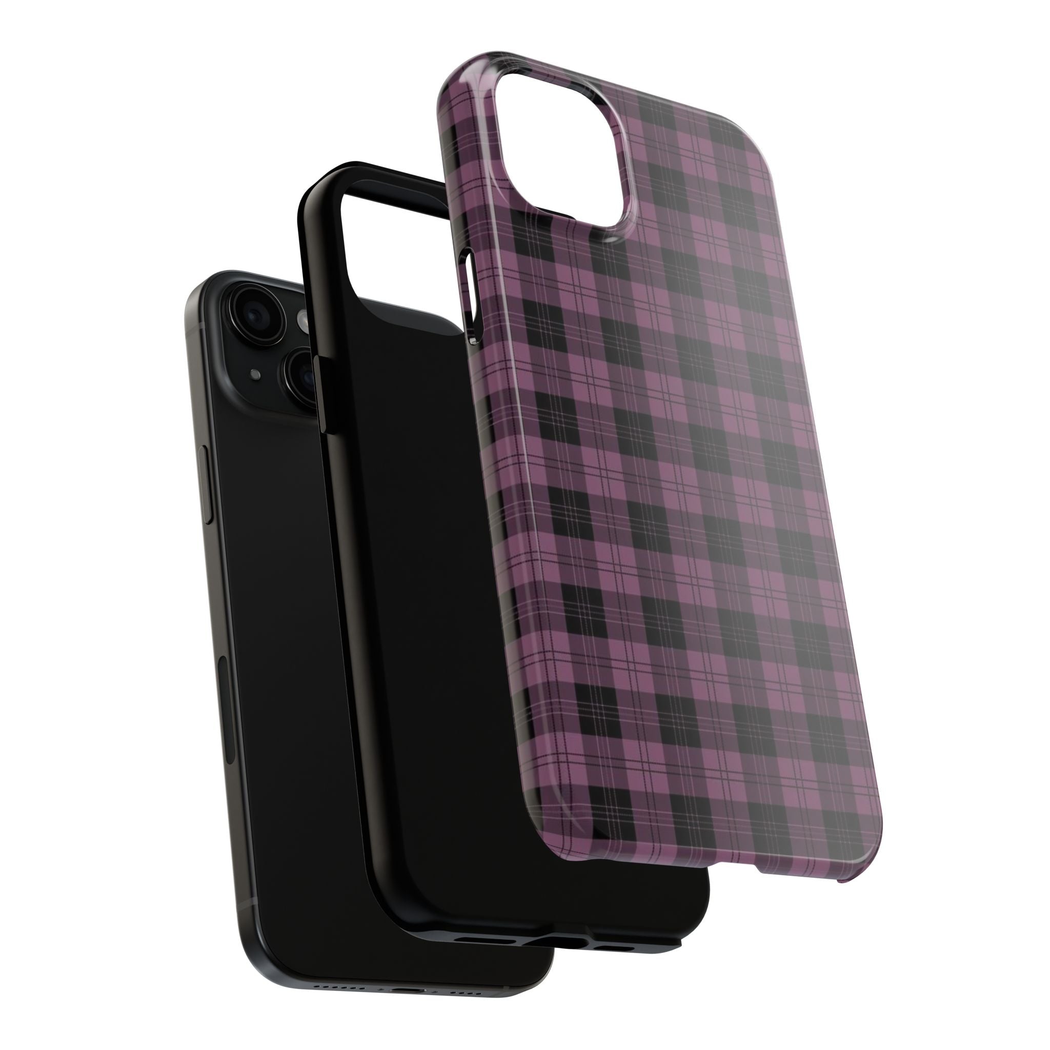 Emo Dark Pink Gingham Plaid Phone Case  - Tough Impact-Resistant Case