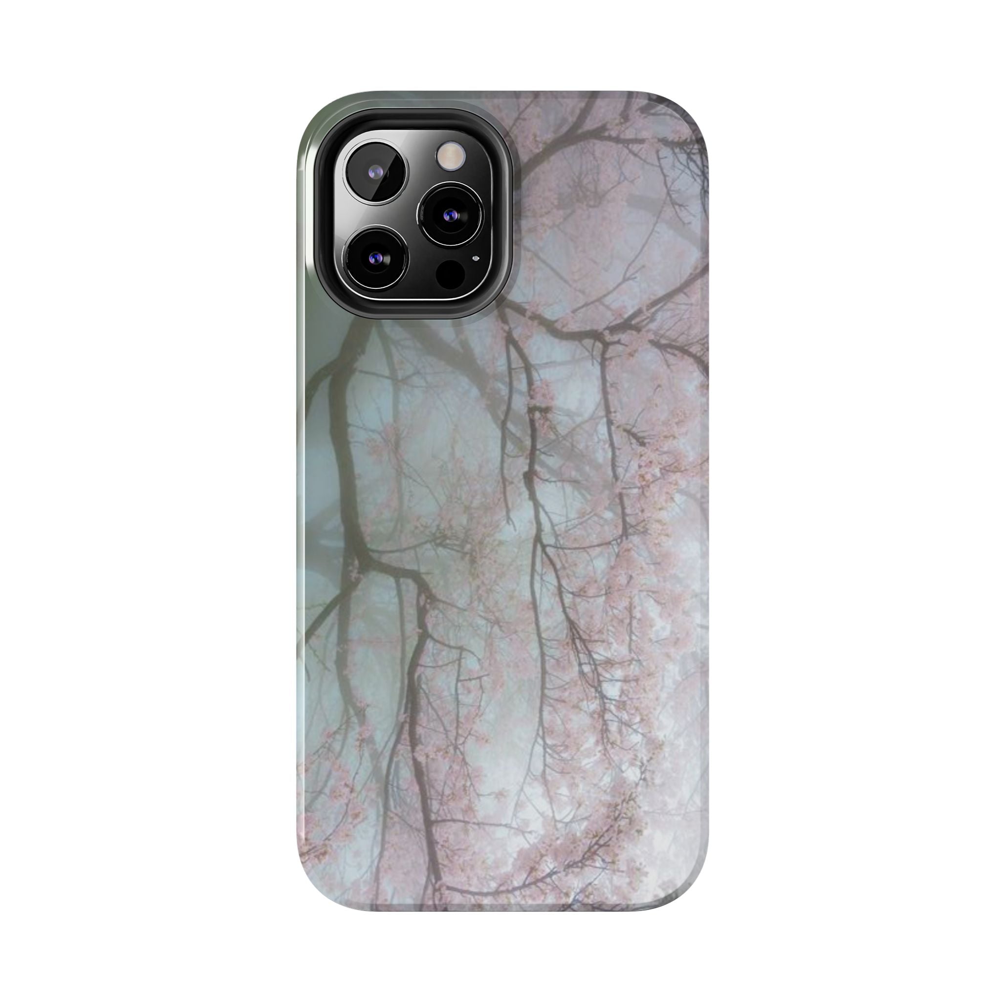 Foggy Cherry Blossom Cyber Phone Case  - Tough Impact-Resistant Case