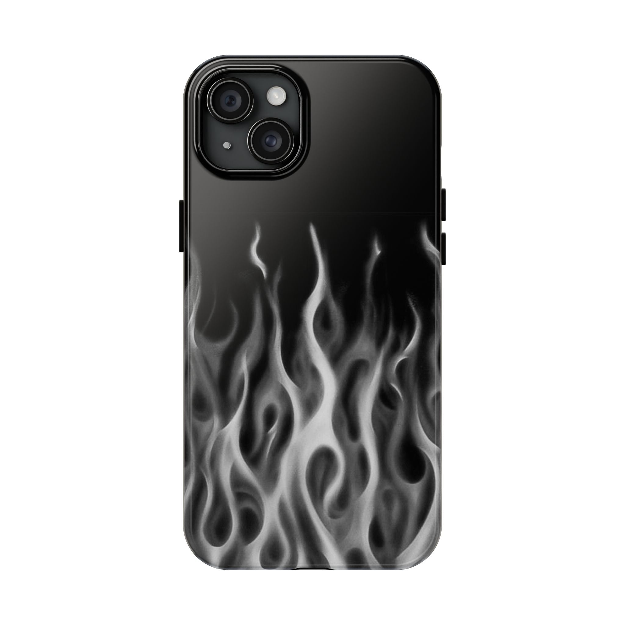 White Airbrush Flames Phone Case  - Tough Impact-Resistant Case
