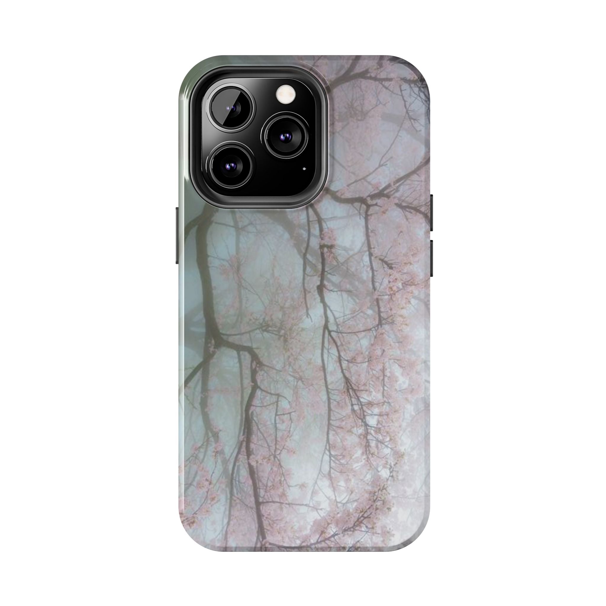 Foggy Cherry Blossom Cyber Phone Case  - Tough Impact-Resistant Case
