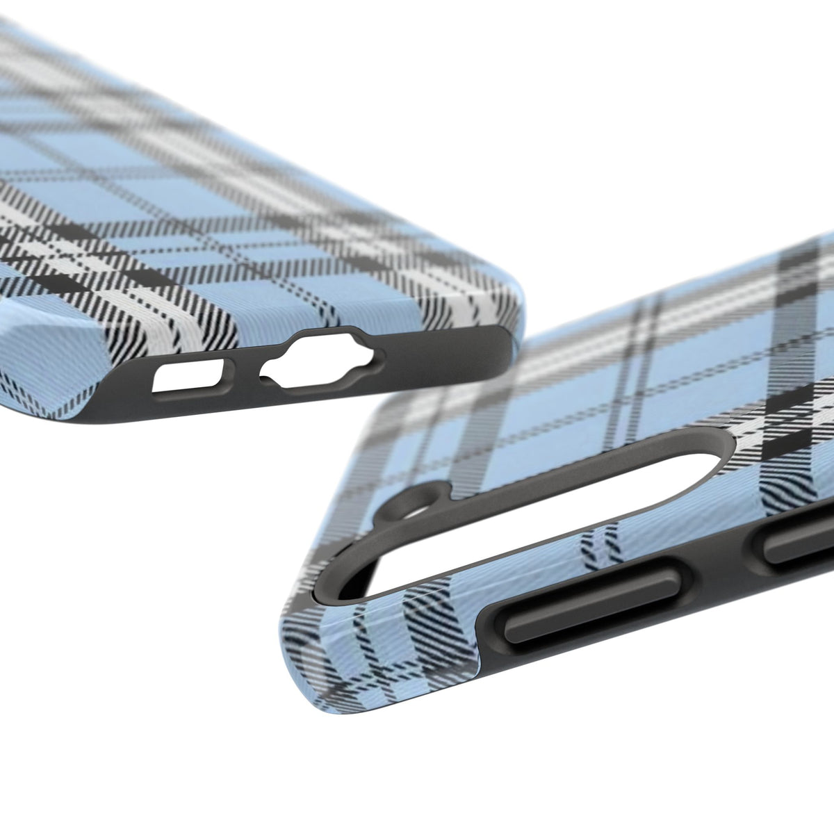 Light Baby Blue Gingham Plaid Phone Case