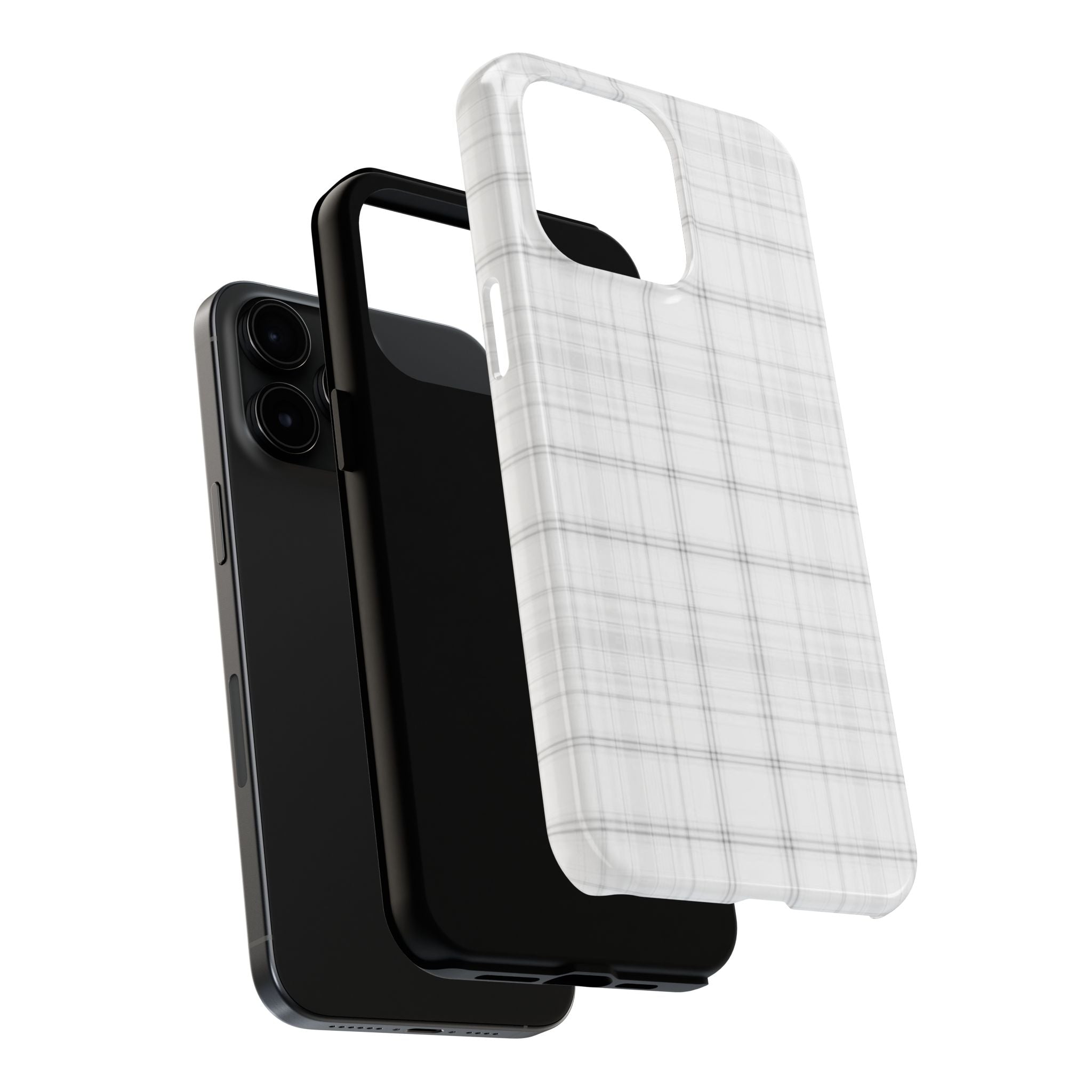 White Gingham Phone Case