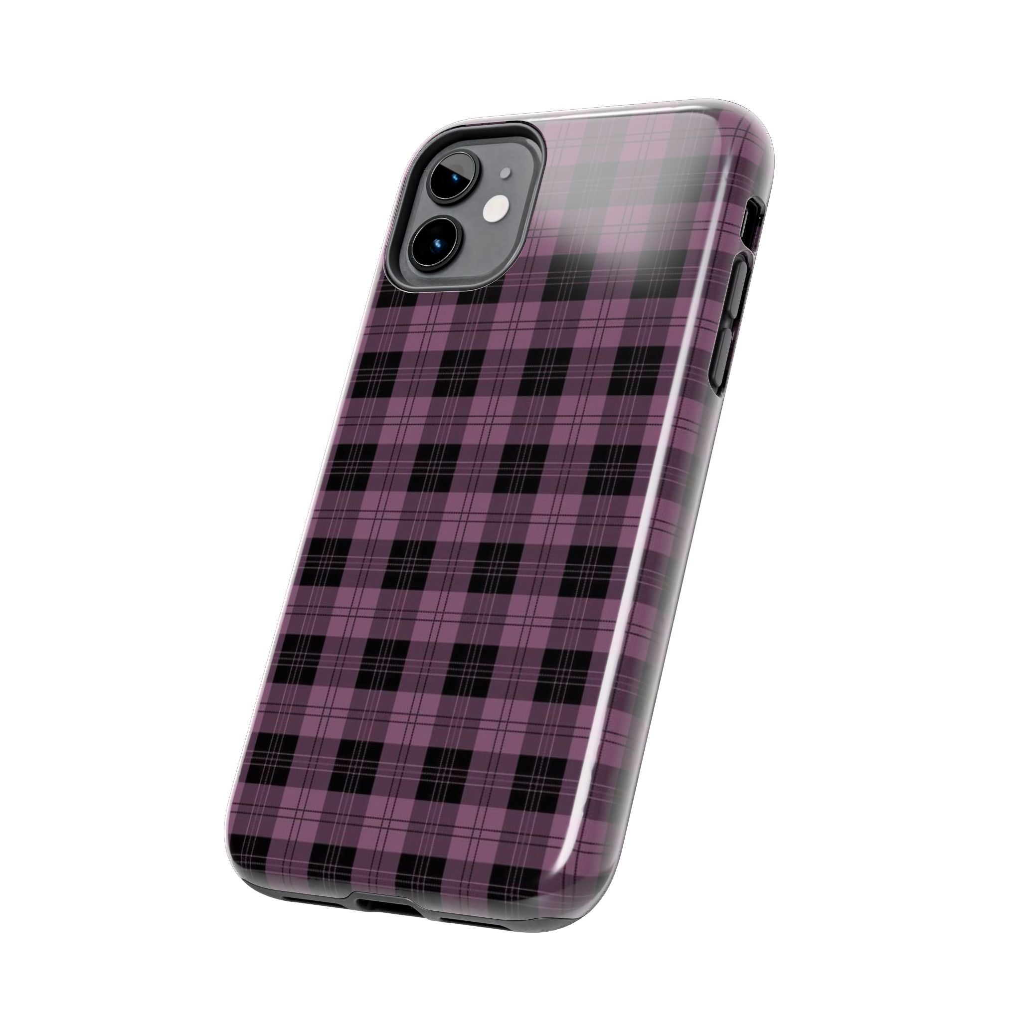 Emo Dark Pink Gingham Plaid Phone Case  - Tough Impact-Resistant Case