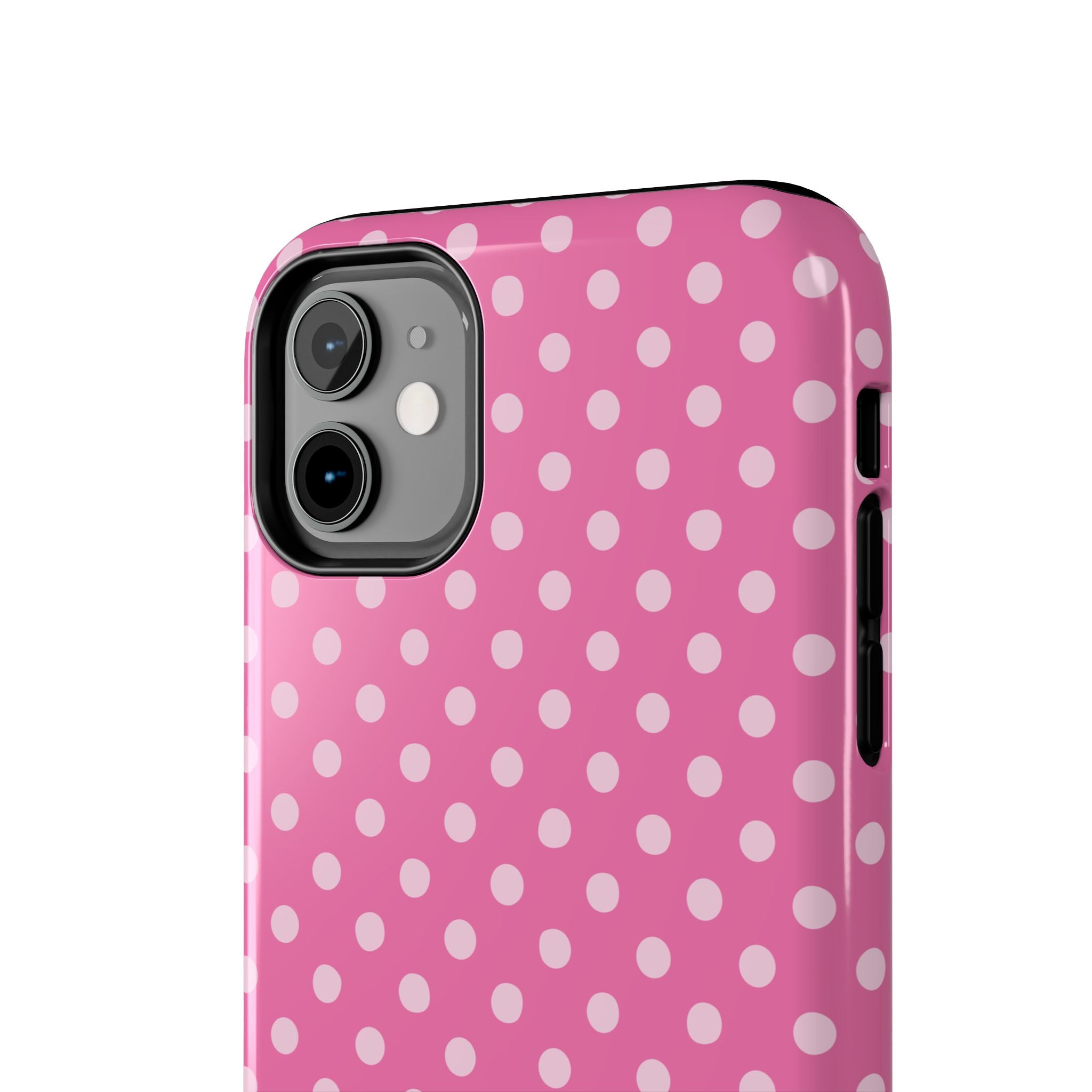 Pink on Pink Polka Dot Phone Case  - Tough Impact-Resistant Case