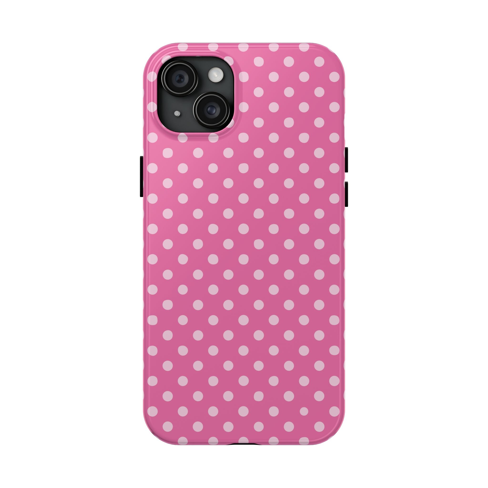 Pink on Pink Polka Dot Phone Case  - Tough Impact-Resistant Case