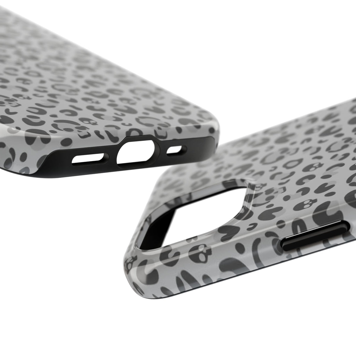 Skull Cheetah Grey Leopard Phone Case