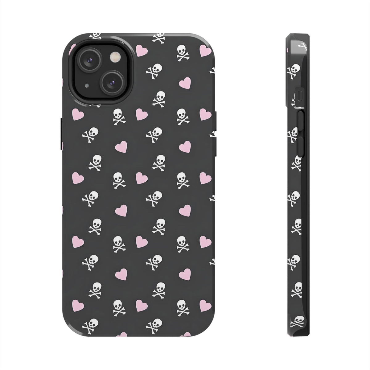 Cute Skulls and Hearts Phone Case  - Tough Impact-Resistant Case