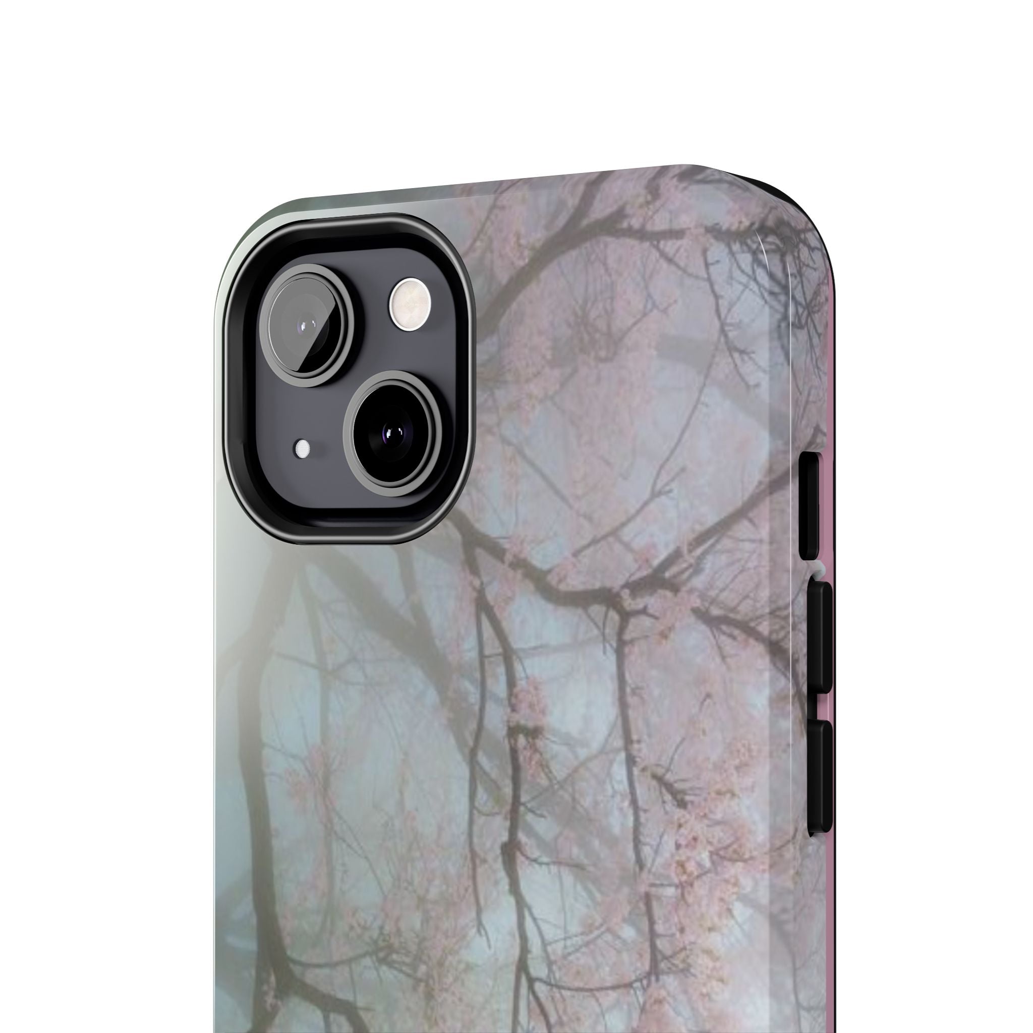 Foggy Cherry Blossom Cyber Phone Case  - Tough Impact-Resistant Case