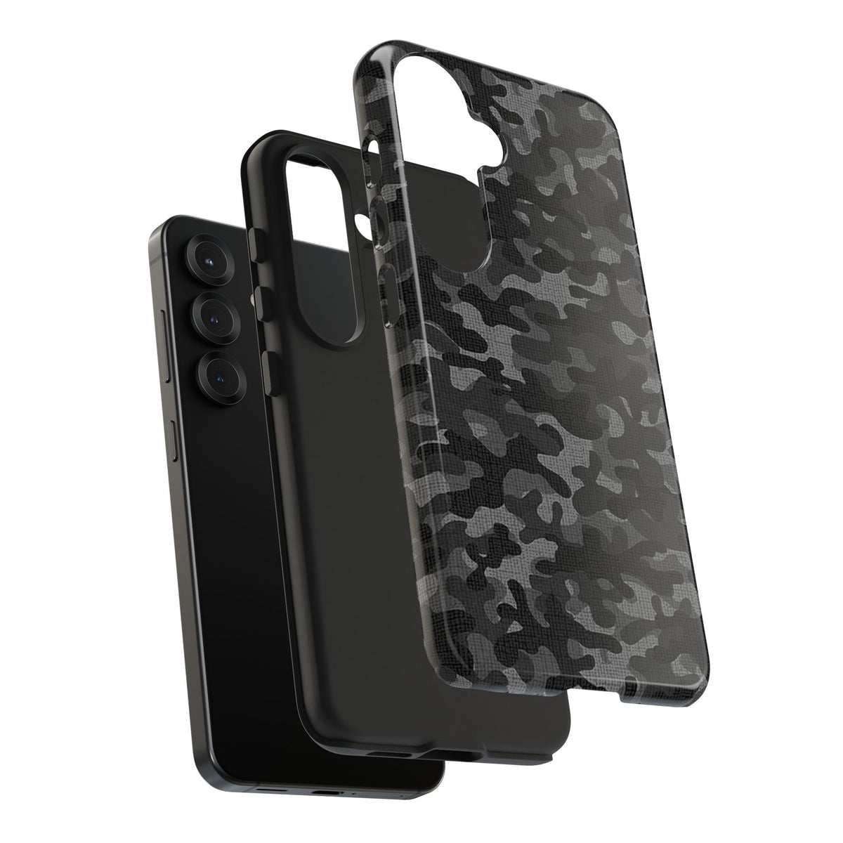 Black Camo Print Phone Case  - Tough Impact-Resistant Cases