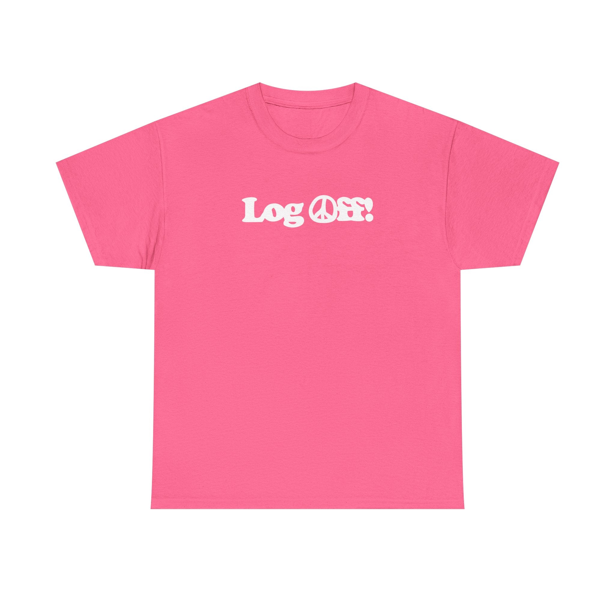 Log Off! Peace Sign Unisex 100% Cotton Tee