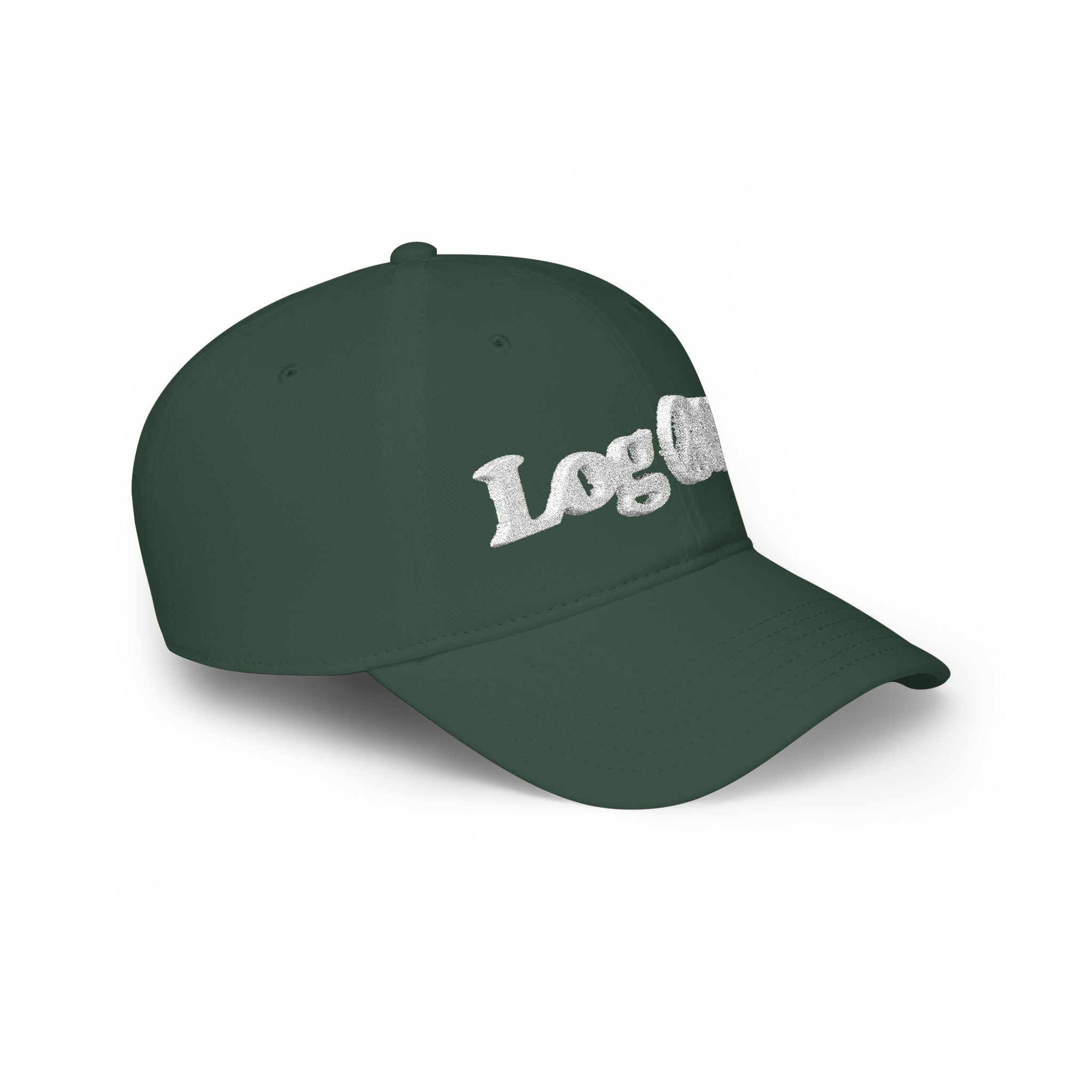 Log Off Peace Sign (White Text) Low Profile Baseball Cap