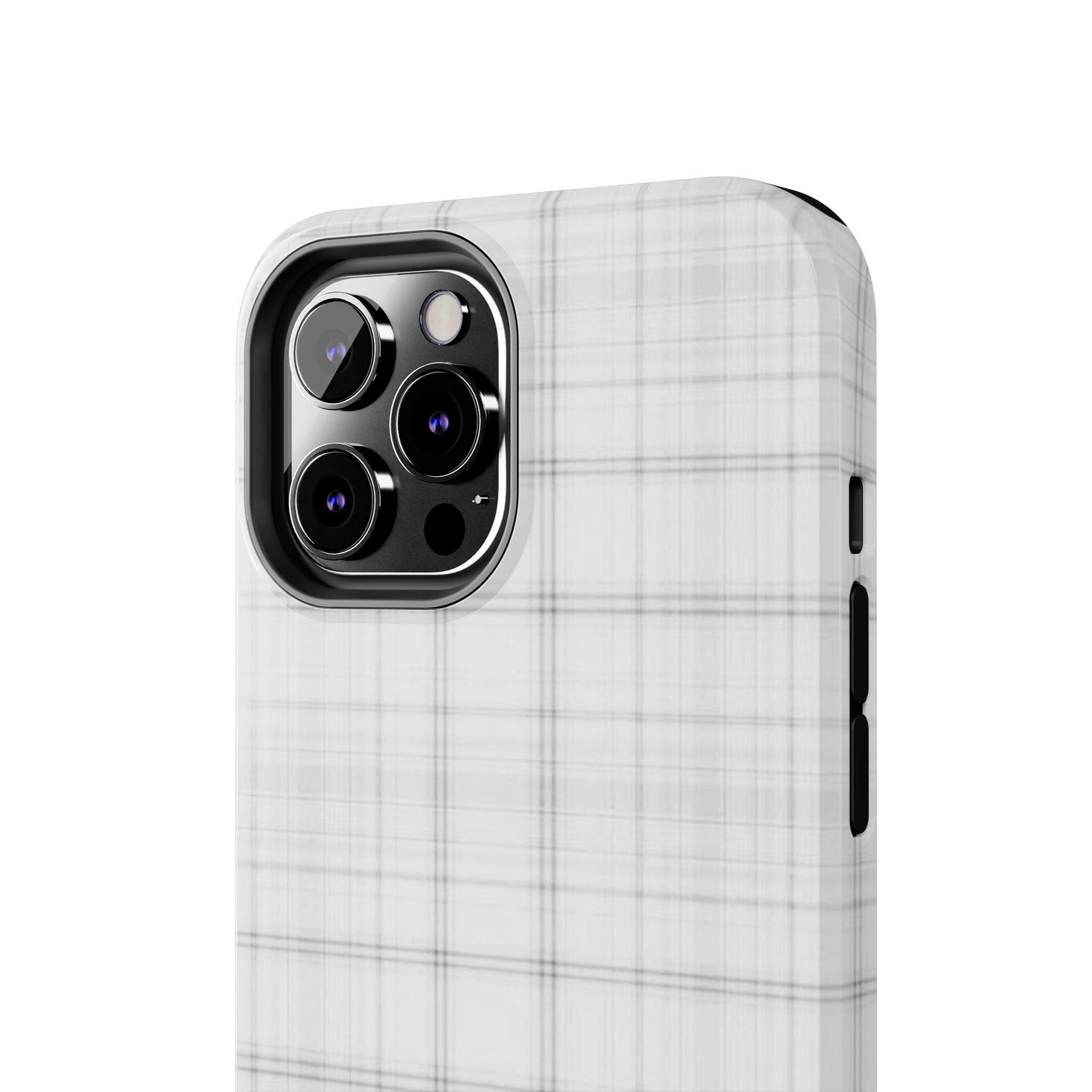White Gingham Phone Case