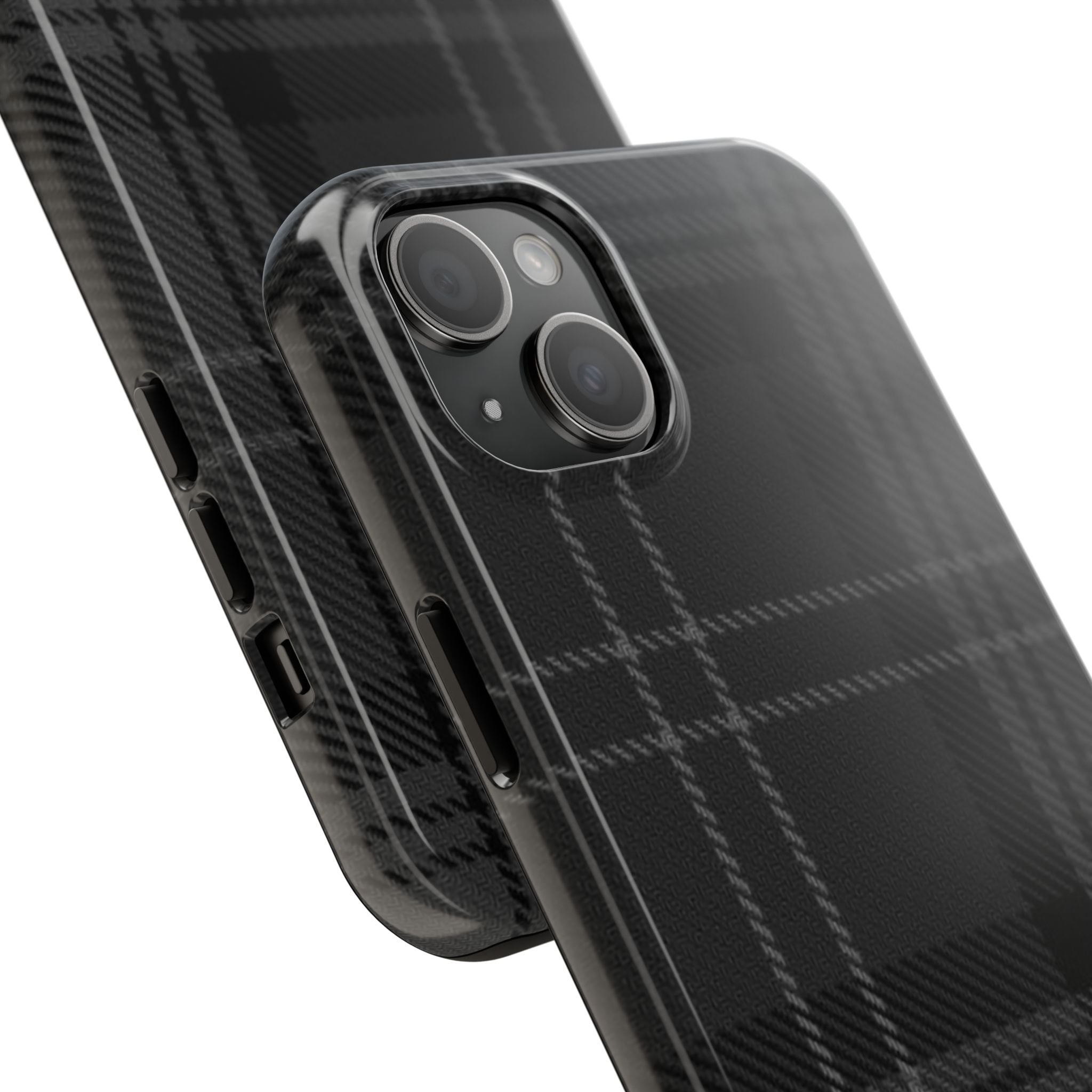Black Plaid Phone Case  - Tough Impact-Resistant Case