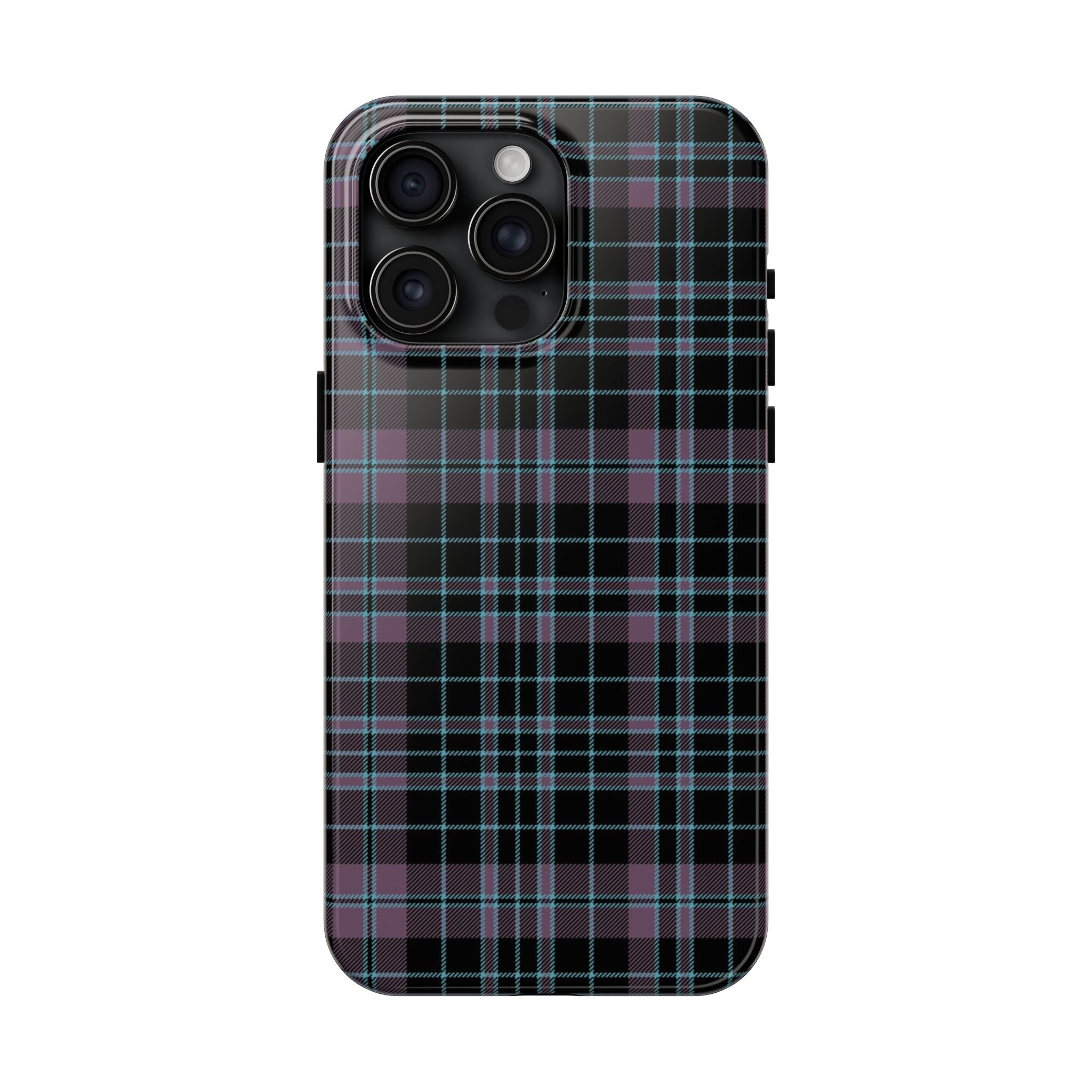 Punk Purple and Blue Plaid Phone Case
