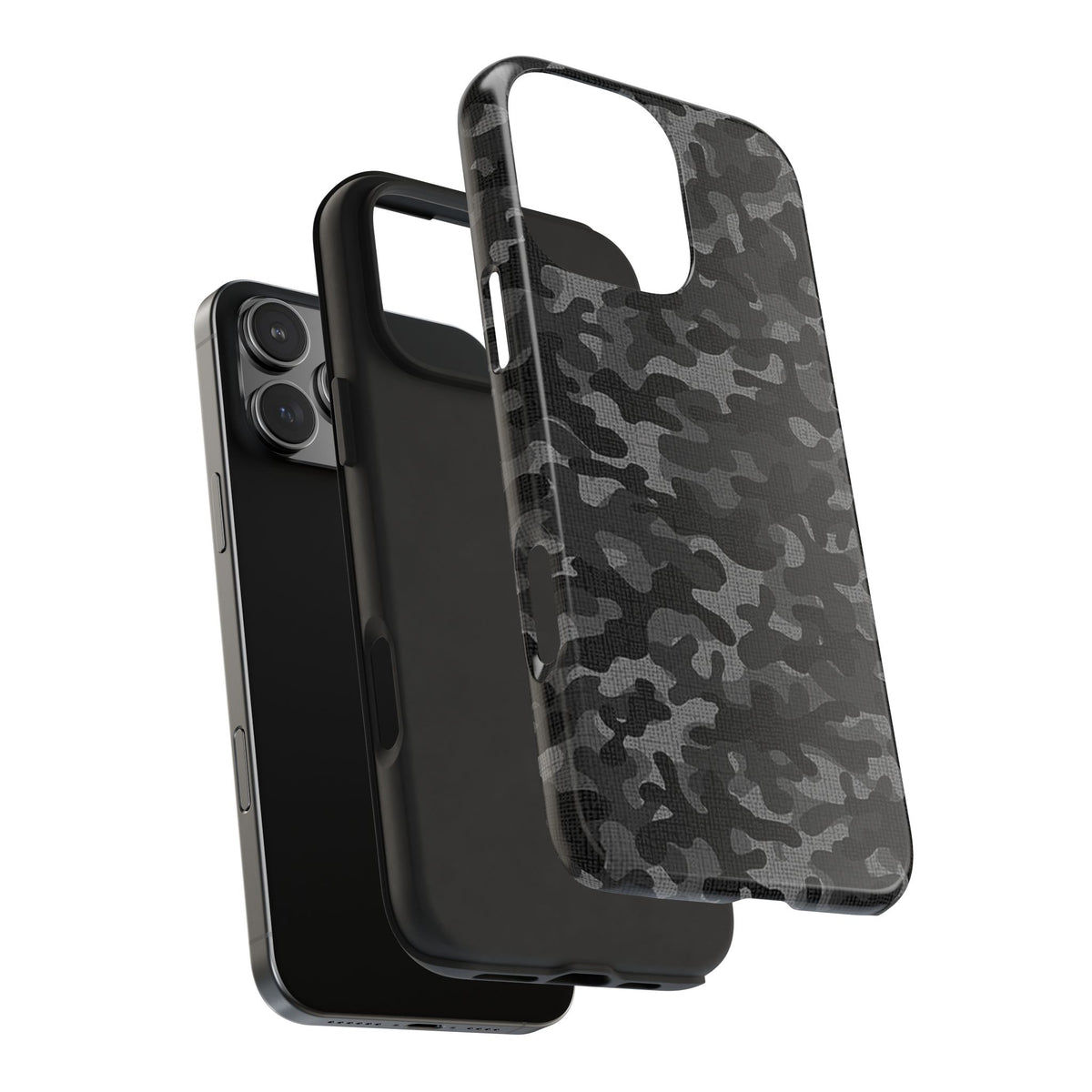 Black Camo Print Phone Case  - Tough Impact-Resistant Cases